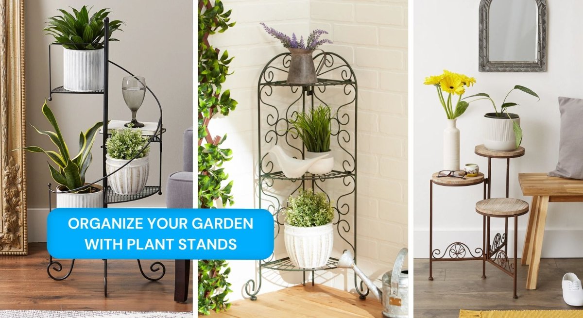 Get Organized with Space-Saving Plant Stands for Your Garden - Saunni Bee