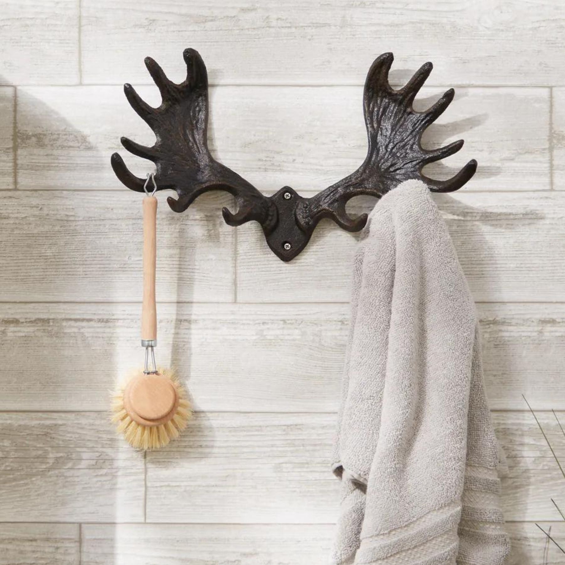 Antler 12-Hook Cast Iron Wall Mount - Saunni Bee -