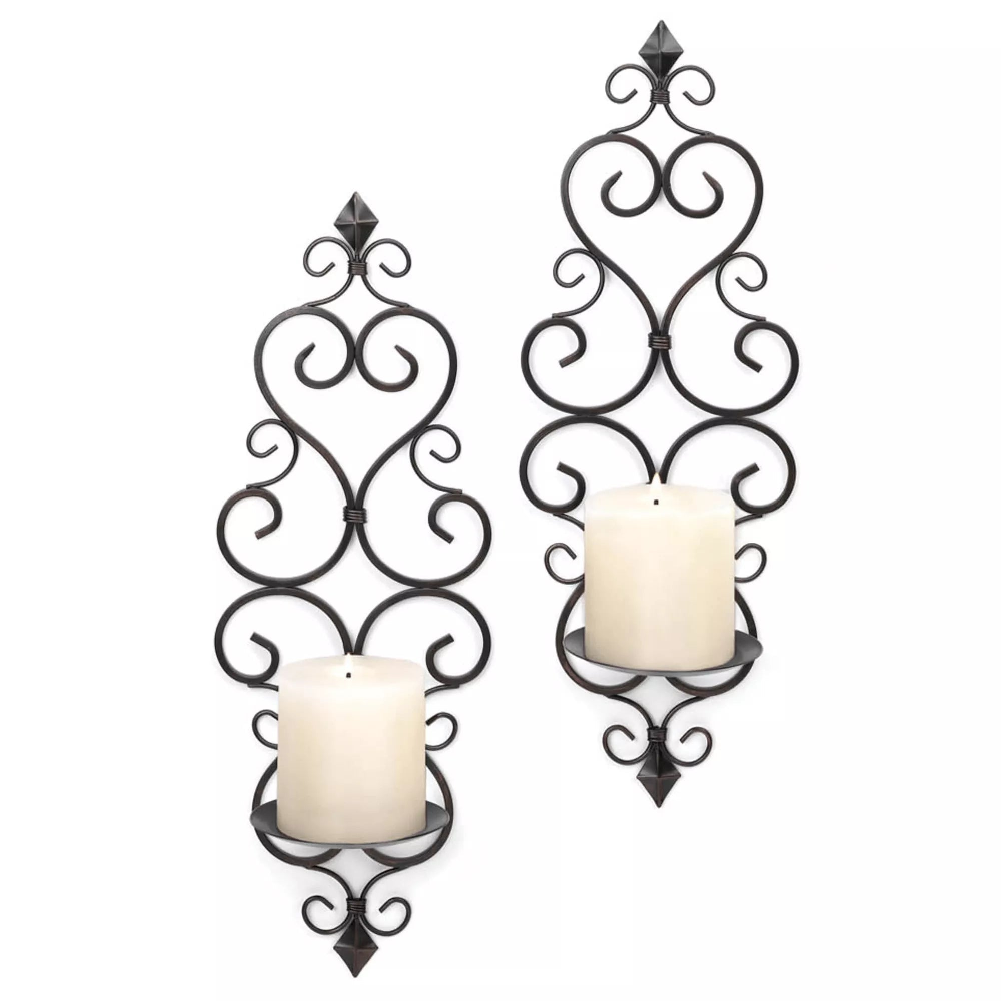 Fleur - De - Lis Wall Sconce Duo - Saunni Bee - Wall Candle Sconce