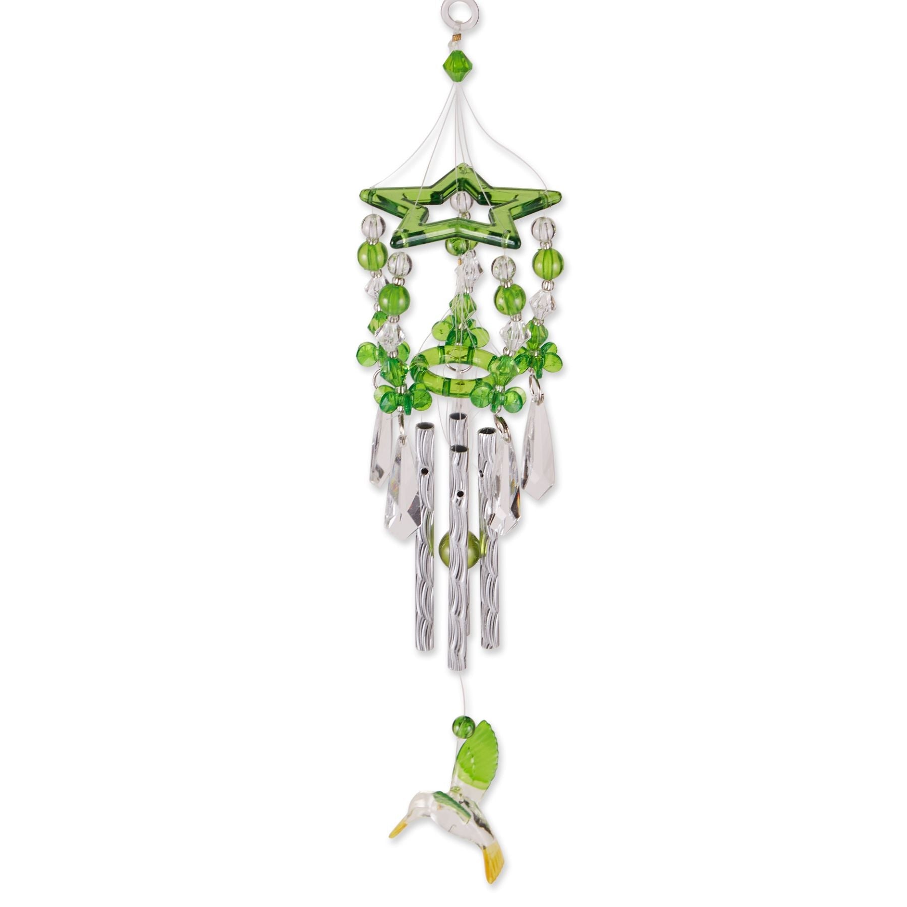 Green Hummingbird Chimes - Saunni Bee - Garden Art