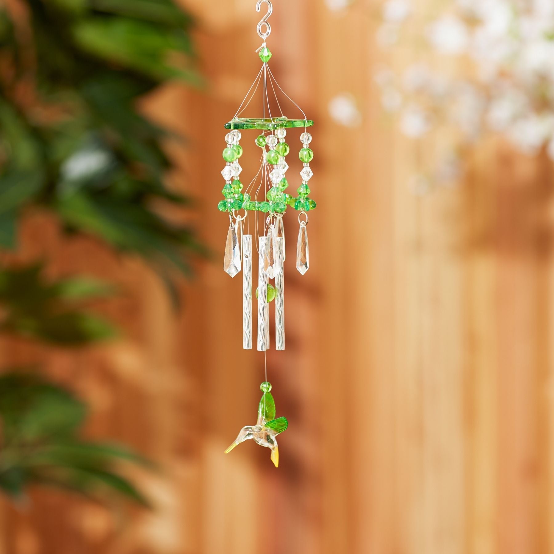 Green Hummingbird Chimes - Saunni Bee - Garden Art