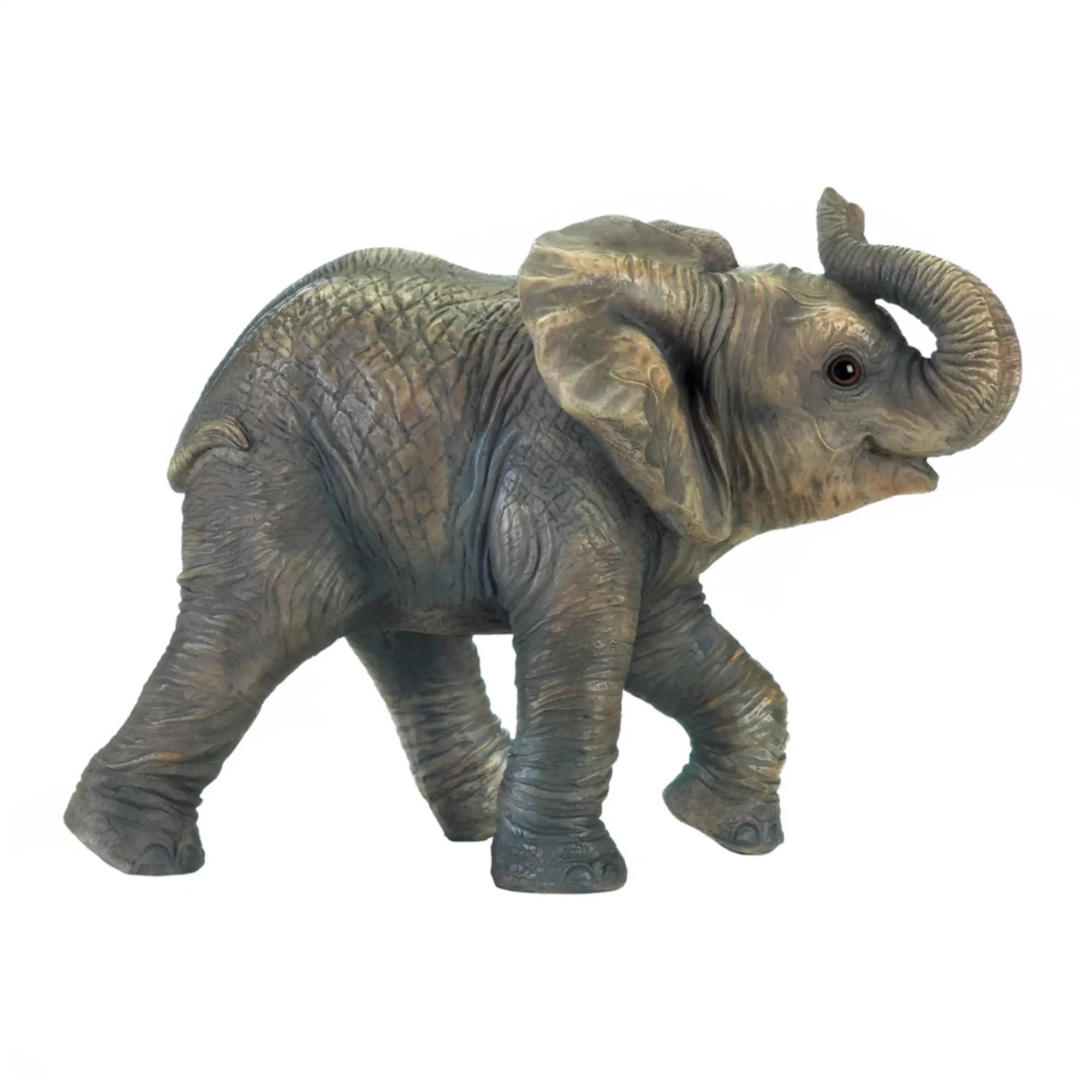 Elephant figure on a white background