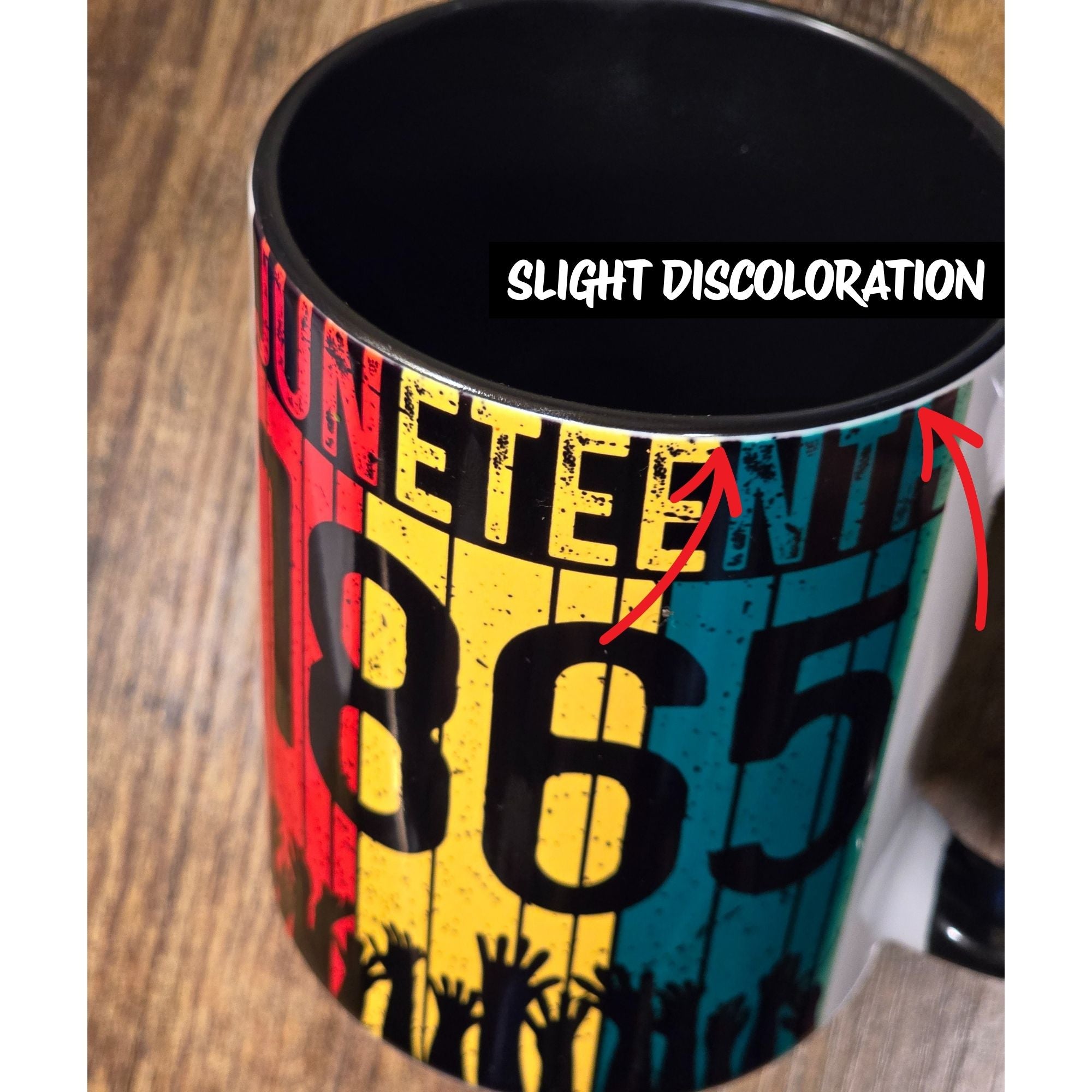 Juneteenth Mug – 1865 Raised Hands Freedom Design - Saunni Bee - Juneteenth