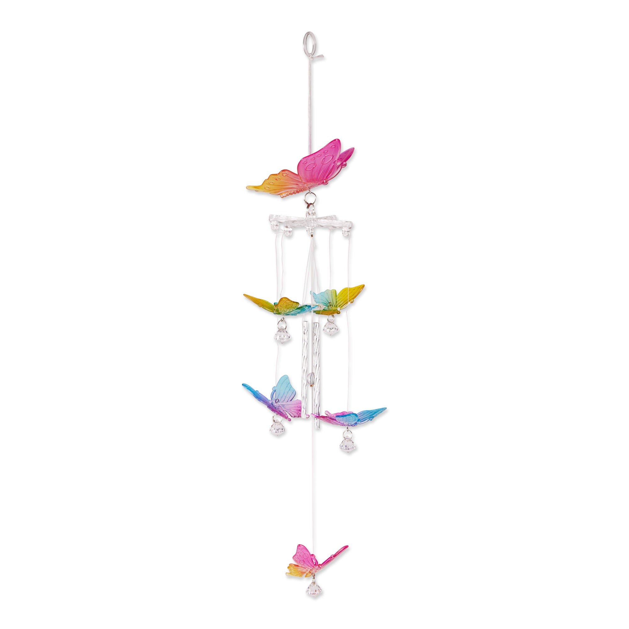 Rainbow Butterfly Wind Chimes - Saunni Bee - Garden Art