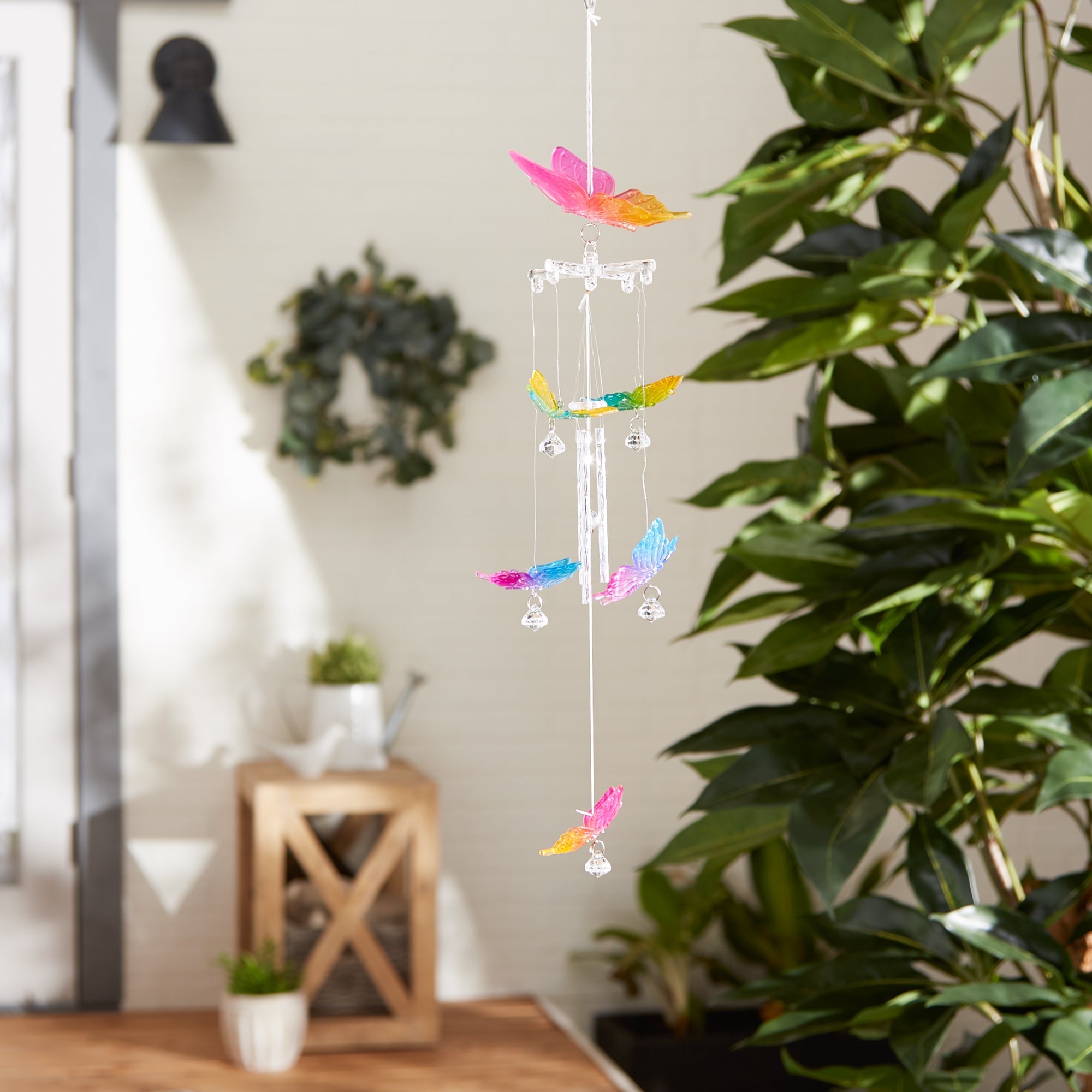 Rainbow Butterfly Wind Chimes - Saunni Bee - Garden Art