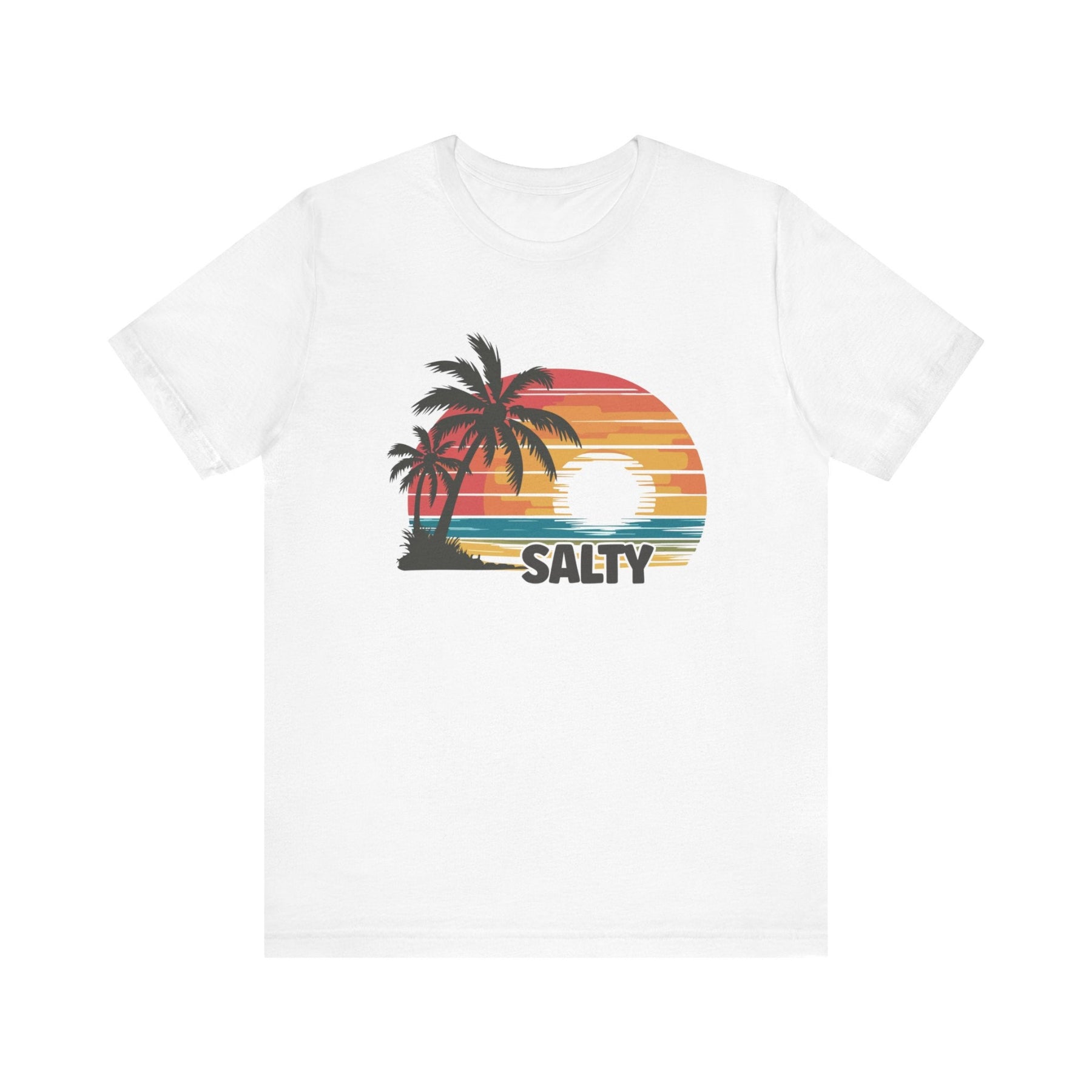 SALTY Sunset T-Shirt, Funny Retro Sunset Design, Unisex Fit - Saunni Bee - Beach | Summer Travel