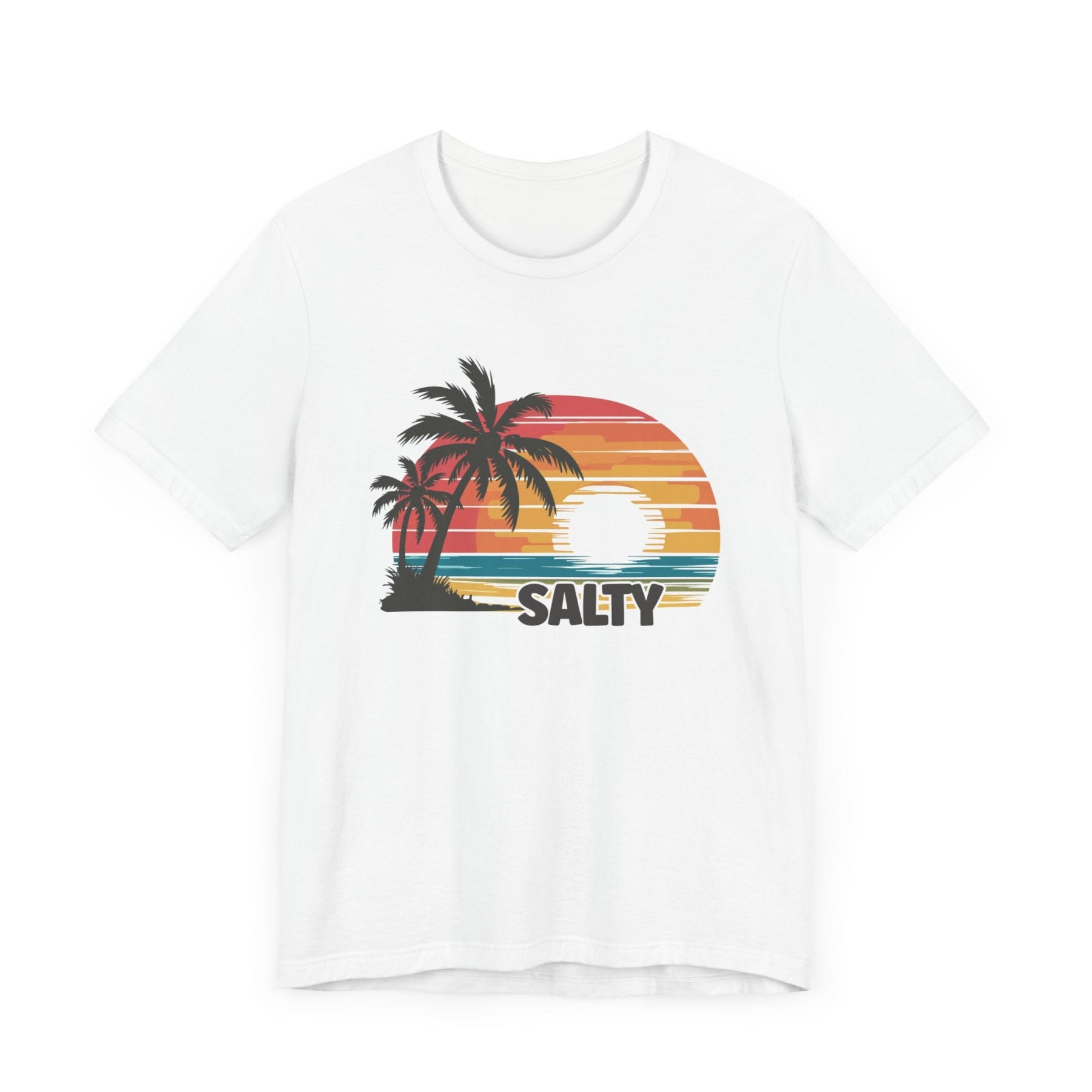 SALTY Sunset T-Shirt, Funny Retro Sunset Design, Unisex Fit - Saunni Bee - Beach | Summer Travel