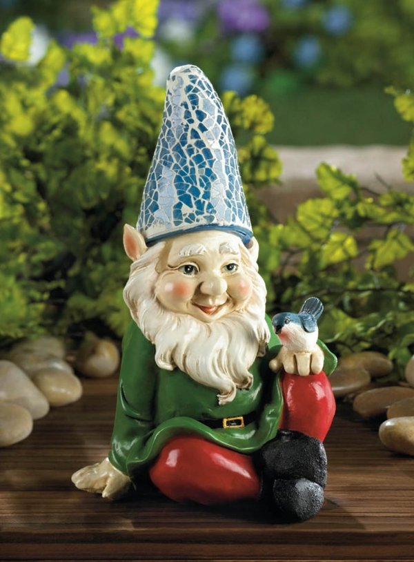 Cherry Gnome Solar Statue - Saunni Bee - Sculptures & Statues