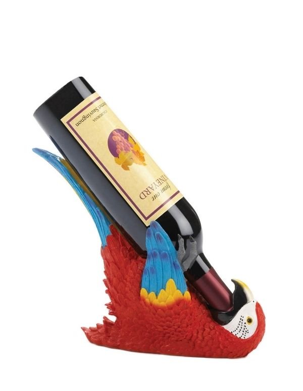 Colorful Parrot Wine Holder - Saunni Bee - Wine Bottle Holders