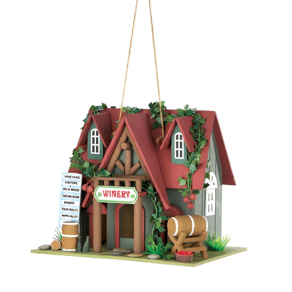 Cottage Winery Birdhouse against white background