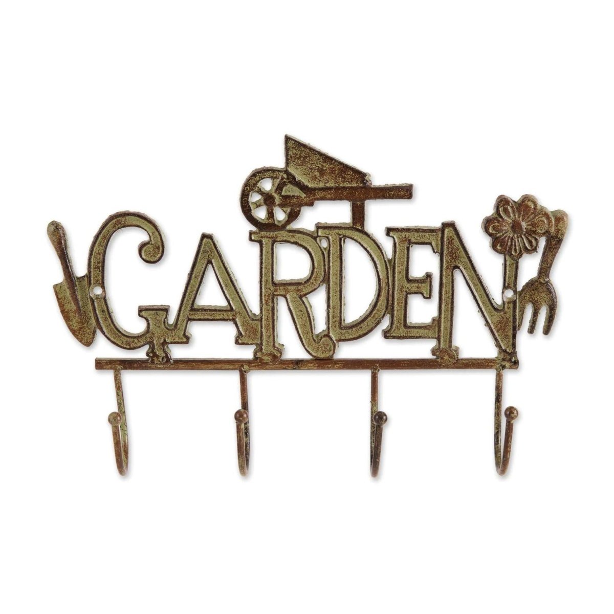 Garden 4-Hook Iron Wall Mount - Saunni Bee - Decor