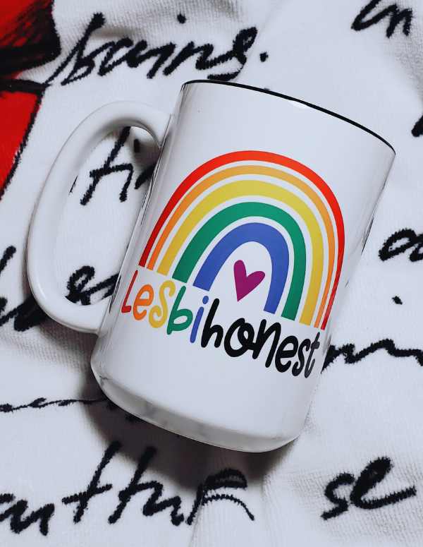 Lesbihonest Gay Pride Mug - Saunni Bee - Mugs