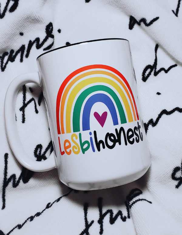Lesbihonest Gay Pride Mug - Saunni Bee - Mugs
