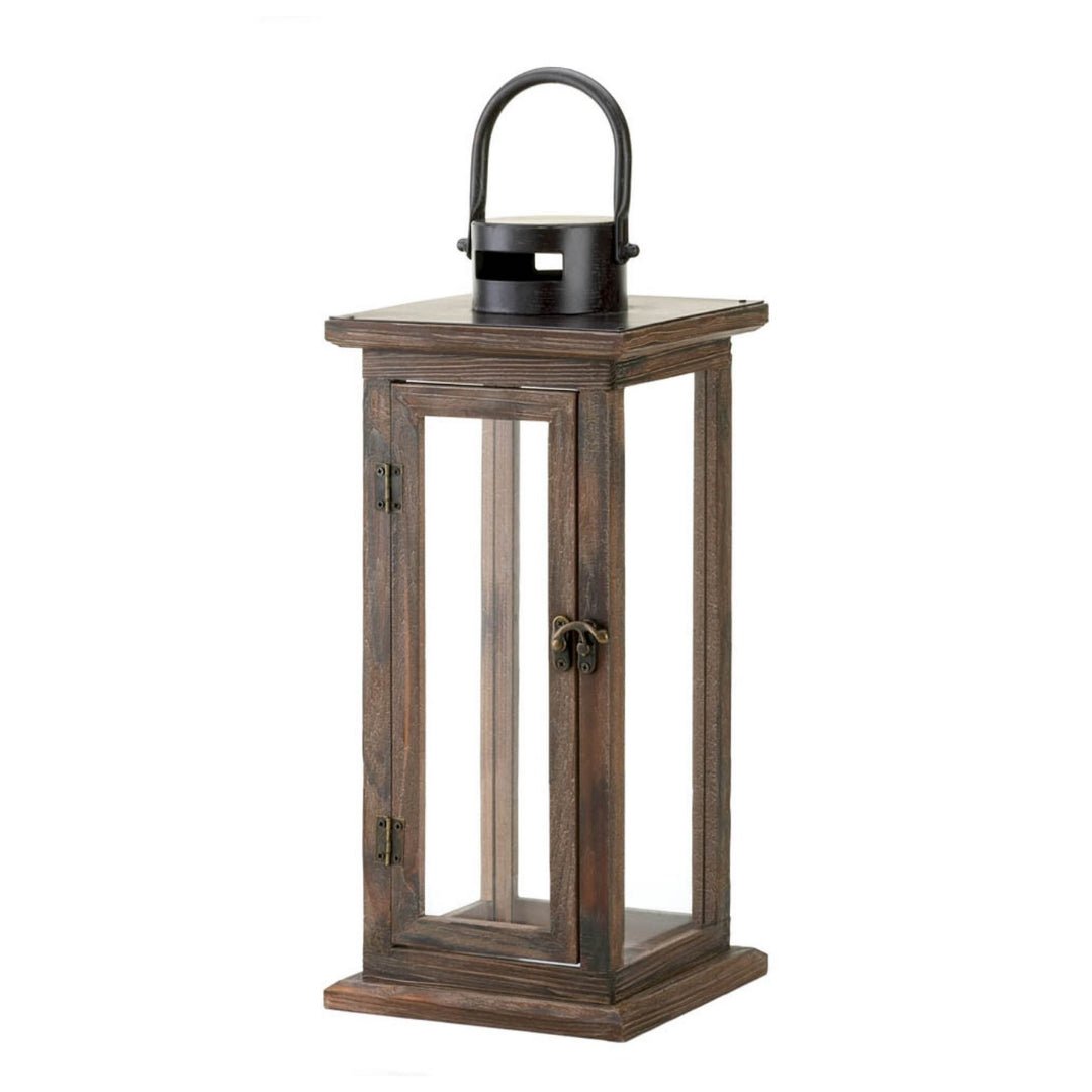Lodge Wooden Lantern - Saunni Bee - Lantern