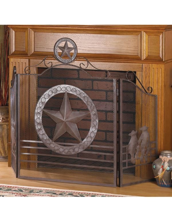 Lone Star Fireplace Screen - Saunni Bee - Home Decor