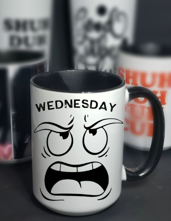 OMG It's Wednesday Cartoon Expression Mug - Saunni Bee - Mugs