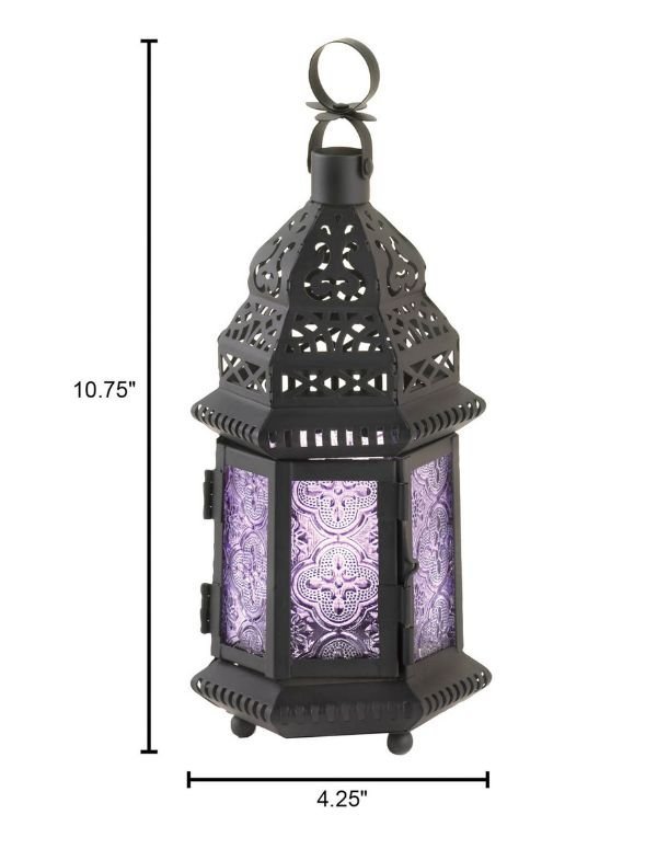 Purple Moroccan Style Lantern - Saunni Bee - Lanterns