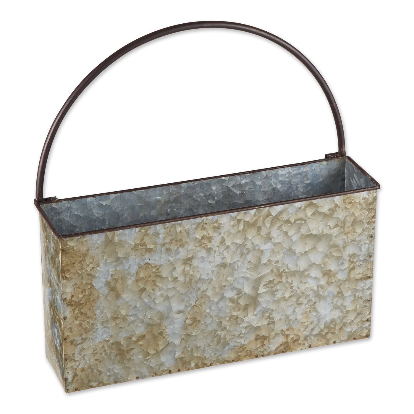 hanging planter rectangle Rectangle Galvanized Wall Planter