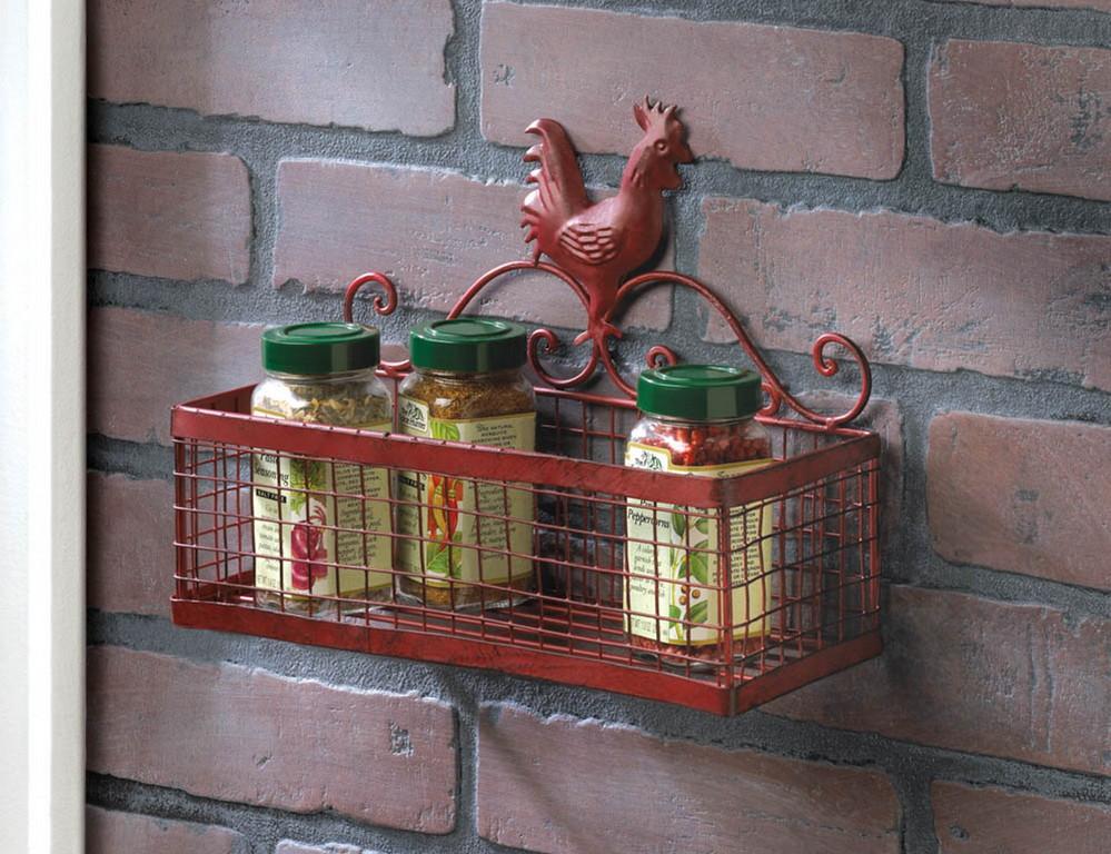 Red Rooster Floating Spice Rack - Saunni Bee - Home Decor