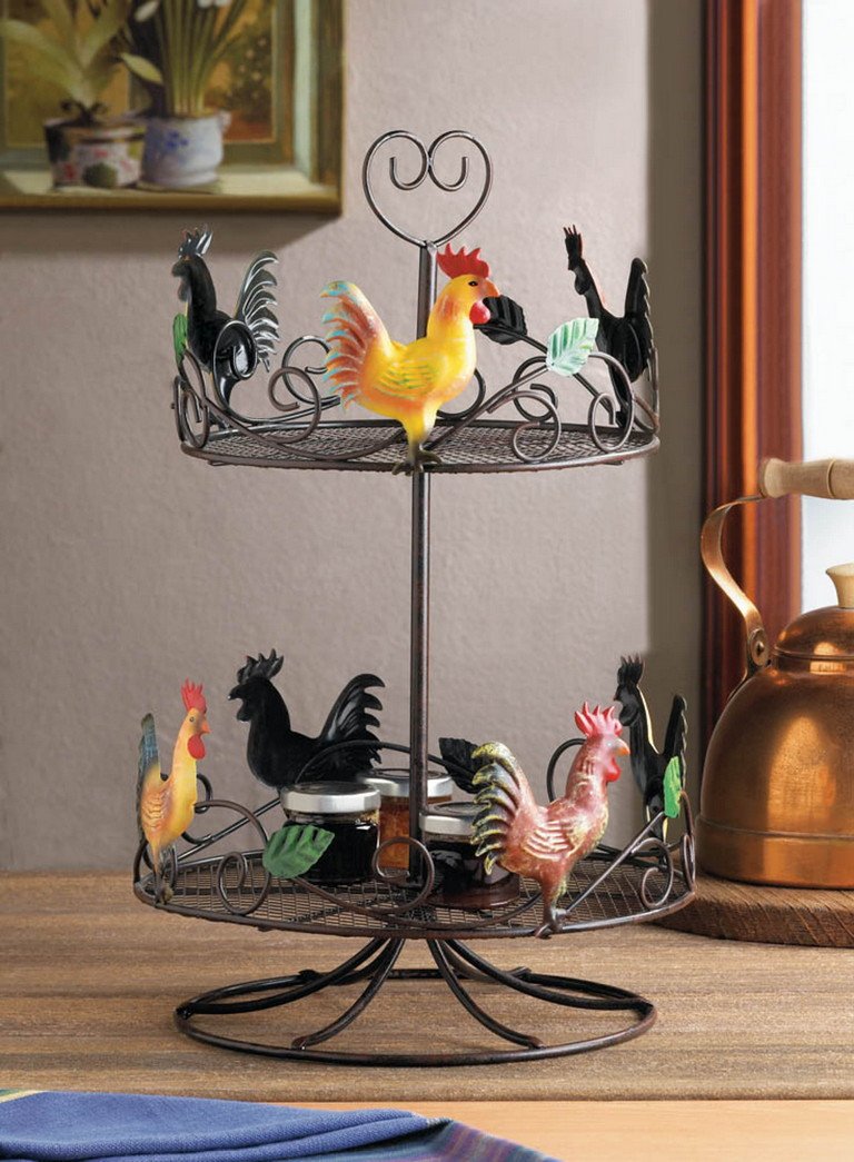 Rooster 2-Tier Countertop Rack - Saunni Bee - Home Decor