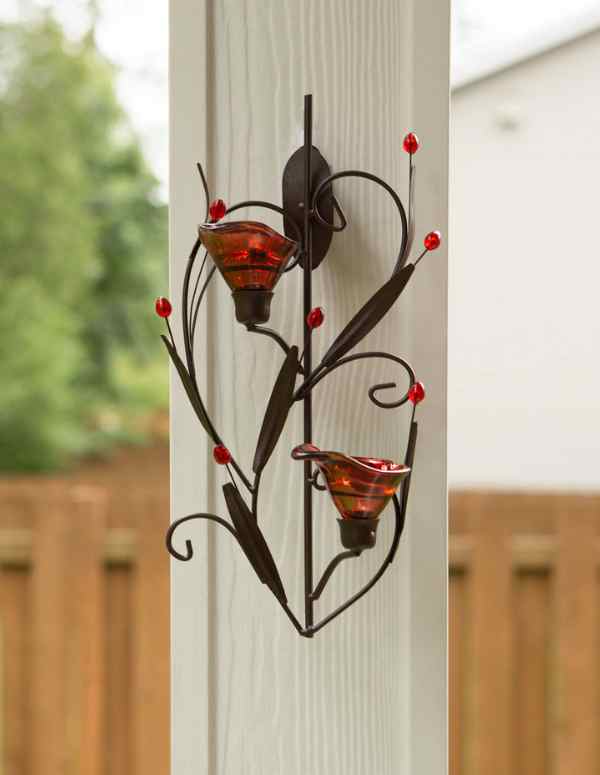 Ruby Blossom Tealight Sconce - Saunni Bee - Lighting