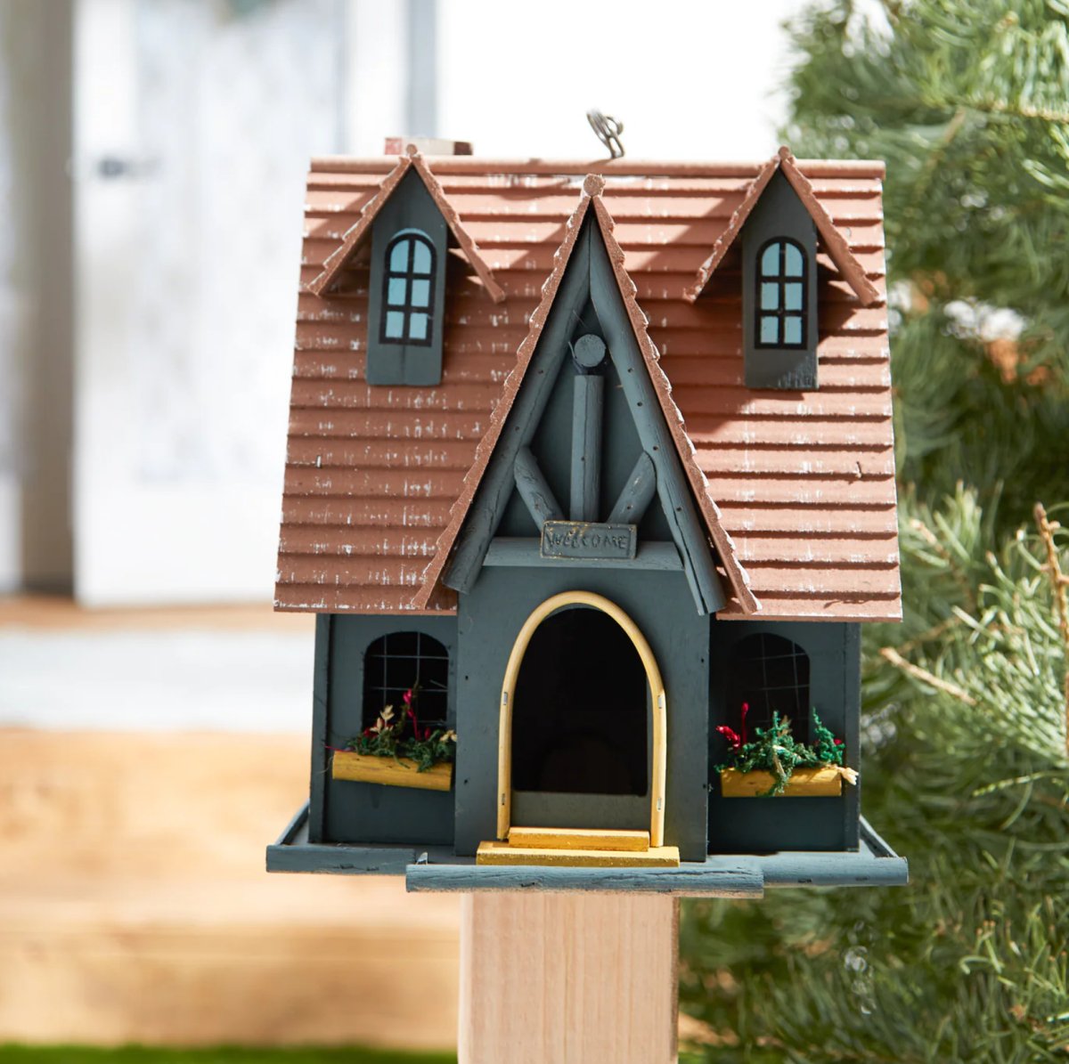 Storybook Cottage Birdhouse - Saunni Bee - Patio; Lawn & Garden