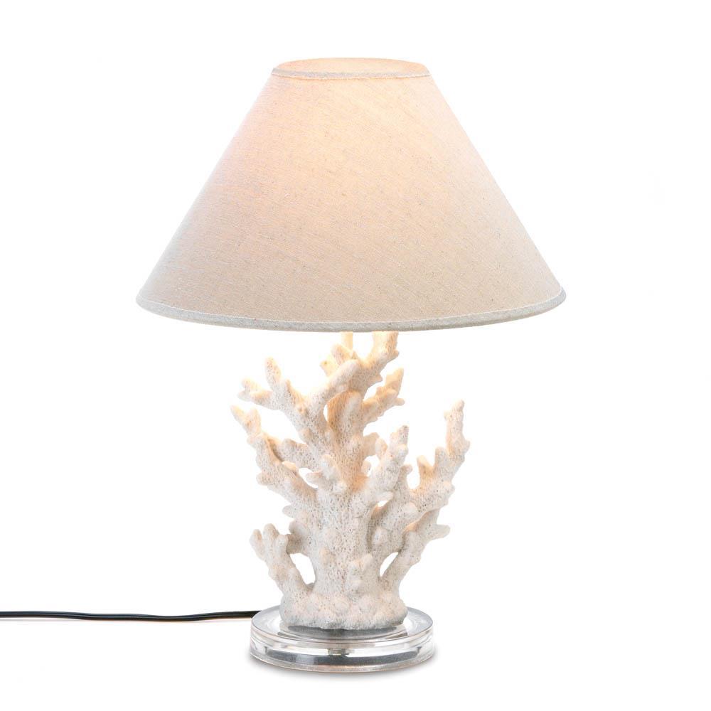 White Coral Sculpture Table Lamp