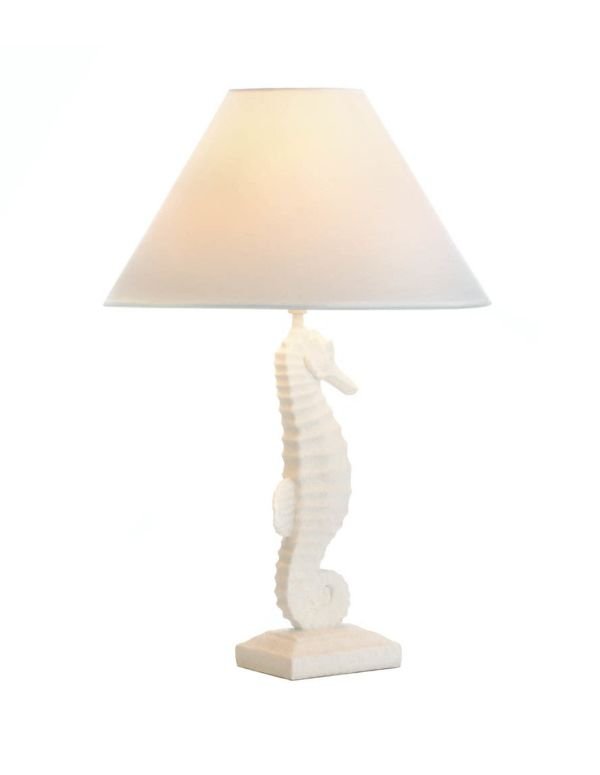 White Seahorse Table Lamp - Saunni Bee - Home Decor