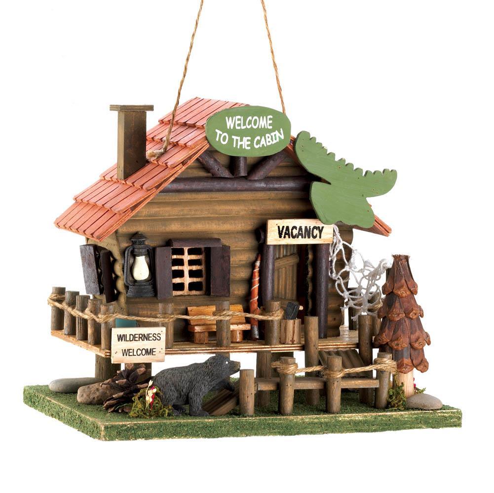 Woodland Cabin Birdhouse - Saunni Bee - Patio; Lawn & Garden
