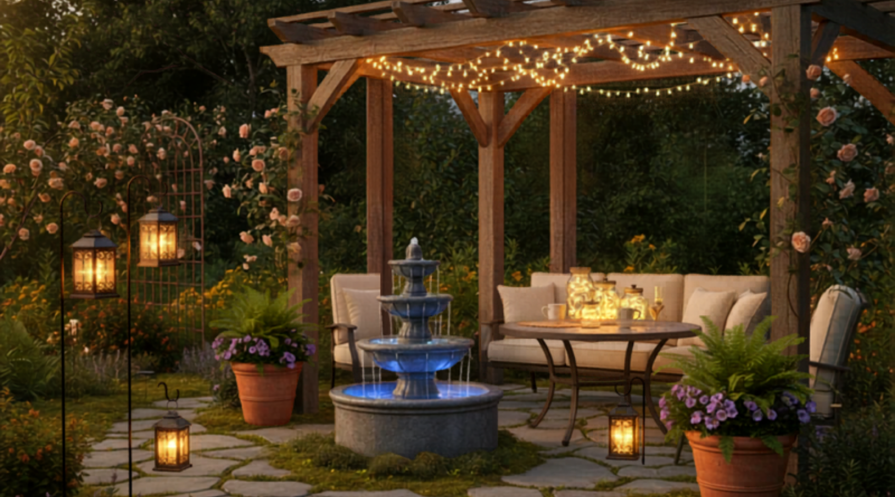 How to Combine Garden Décor and Lighting for a Relaxing Backyard Retreat