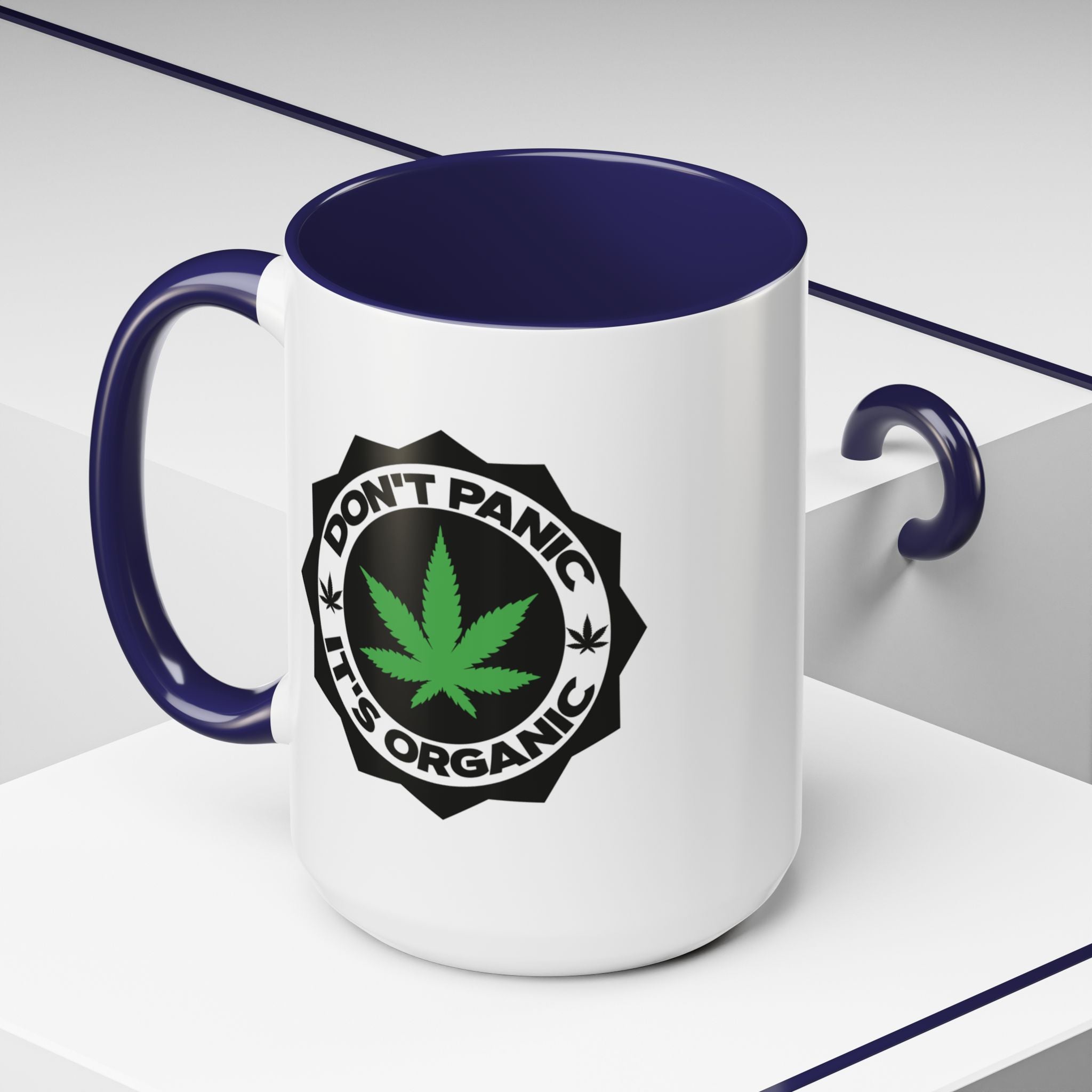 Don't Panic, It's Organic Marijuana Pun Mug - Saunni Bee - 420 Friendly