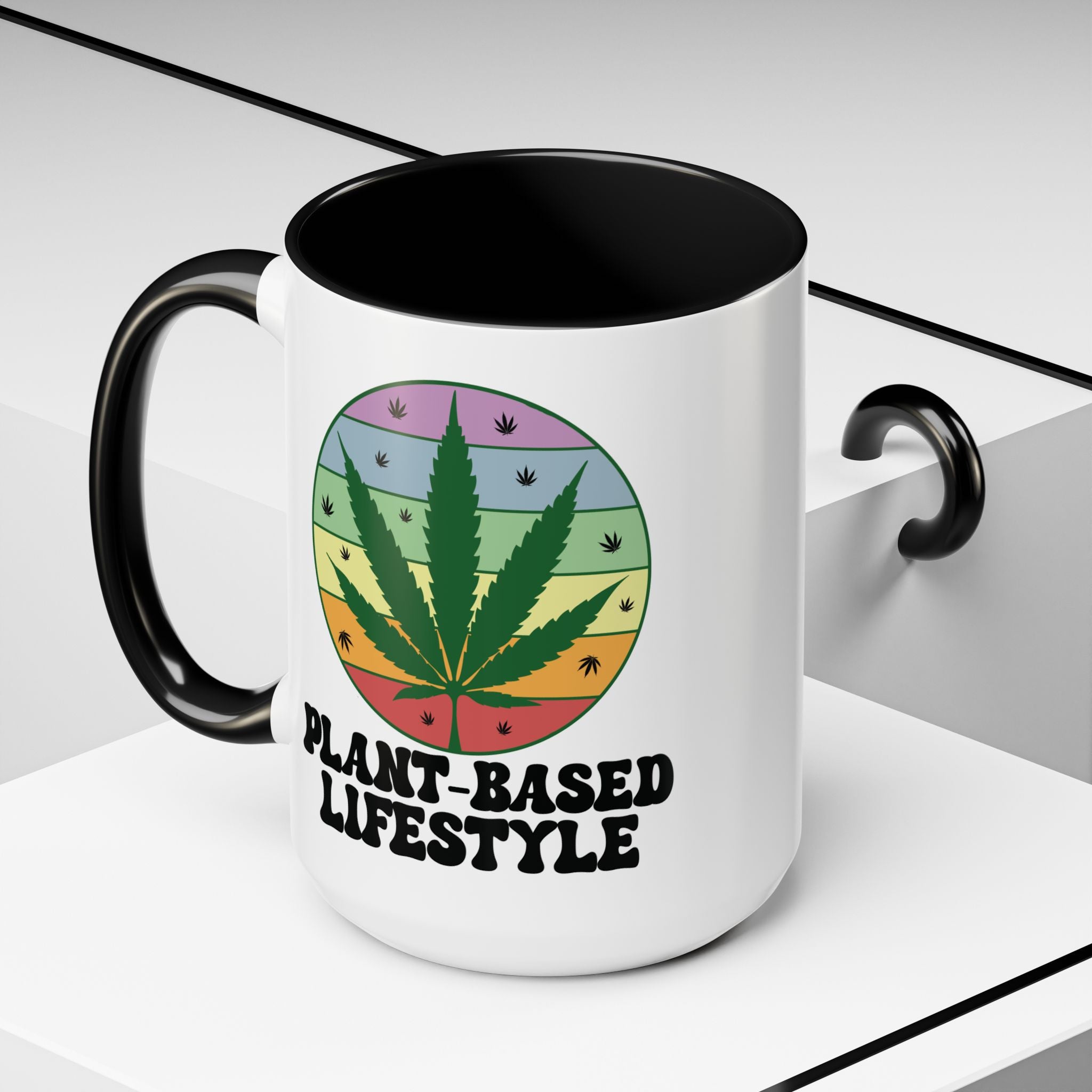 Plant-Based Lifestyle Retro Weed Pun Mug