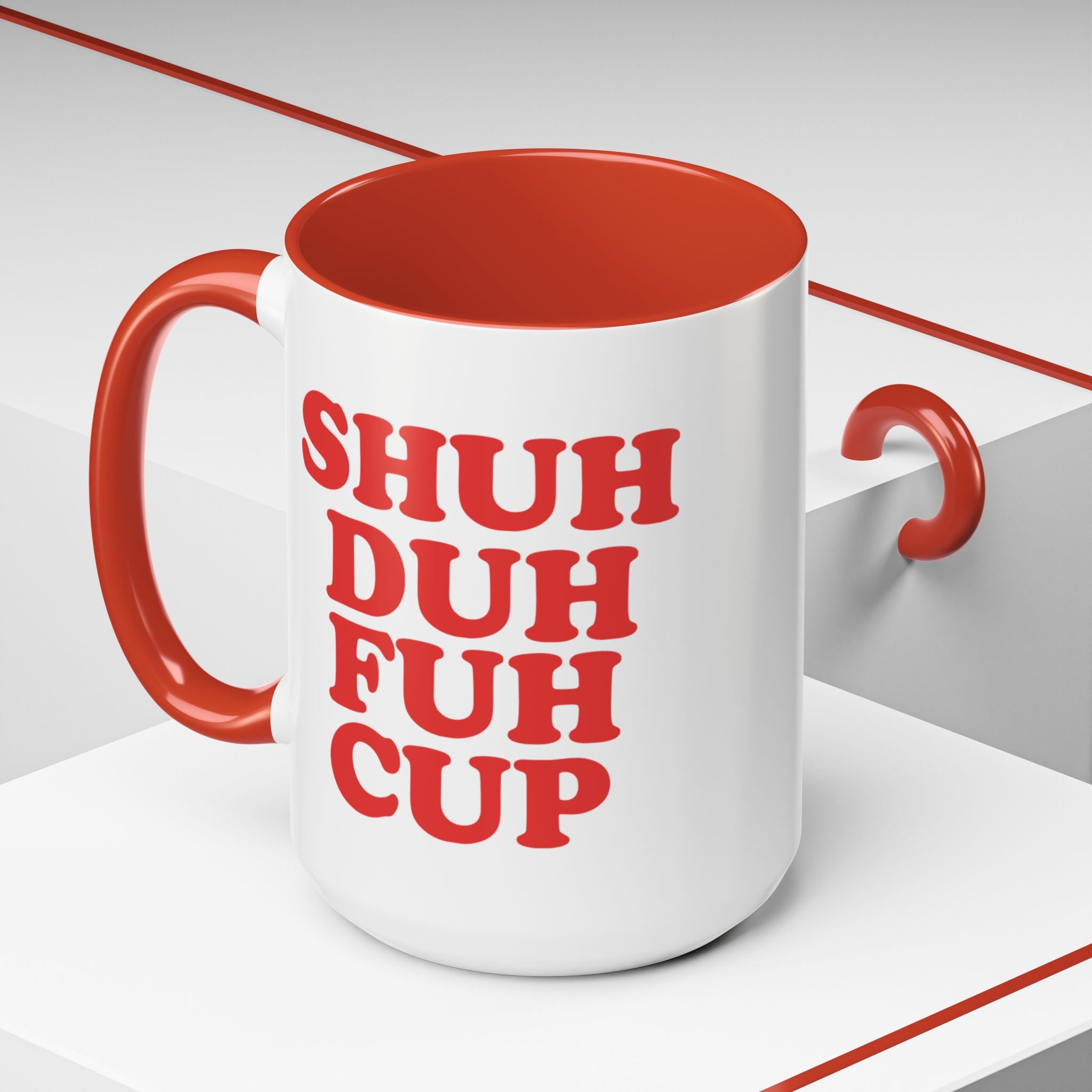 Shuh Duh Fuh Cup Mug, Red - Saunni Bee - Mug
