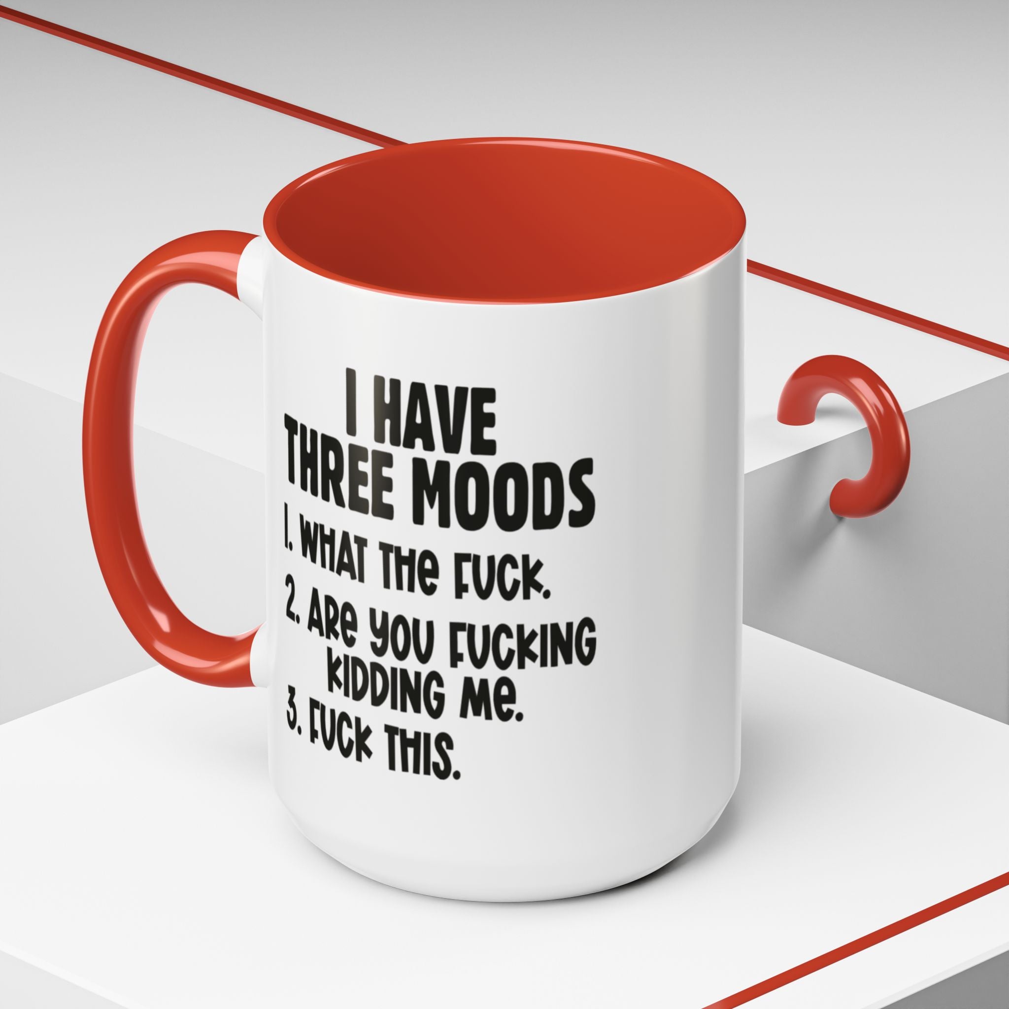 I Have Three Moods Gift Mug - Saunni Bee - F - Bomb