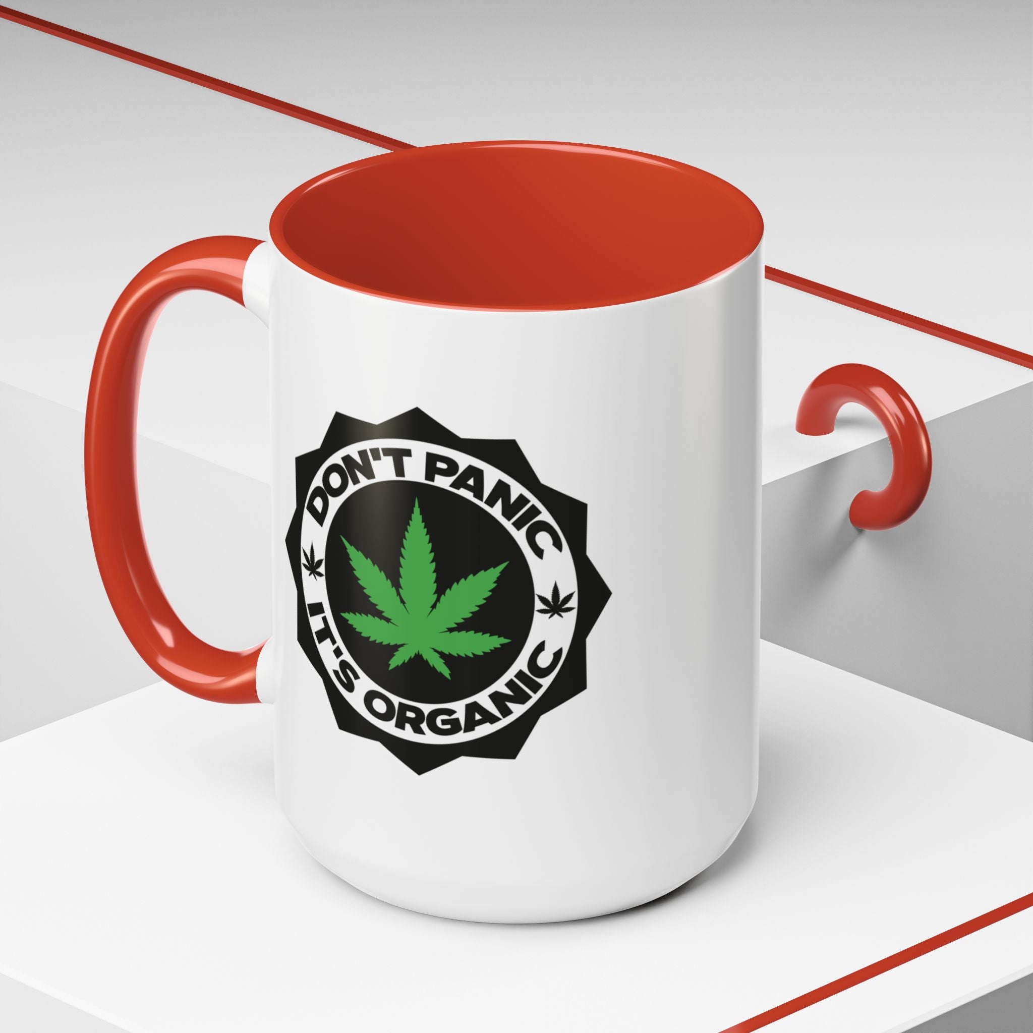 Don't Panic, It's Organic Marijuana Pun Mug - Saunni Bee - 420 Friendly