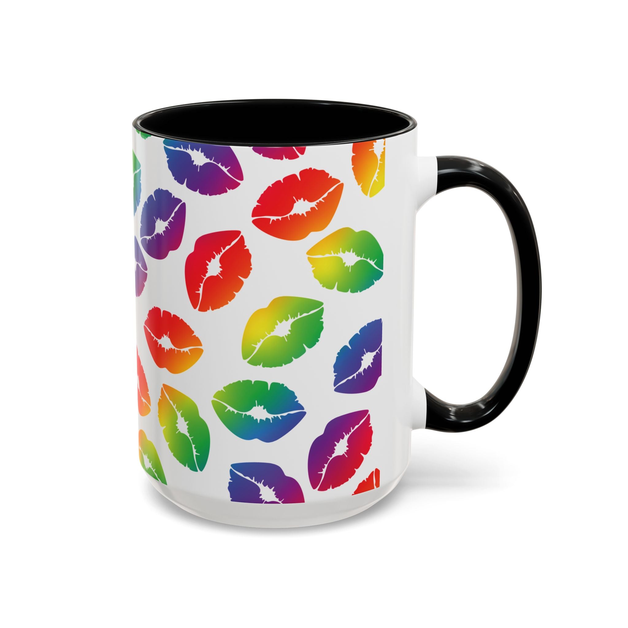Rainbow Kisses Pride Mug – LGBTQ+ Coffee Mug - Saunni Bee - Pride