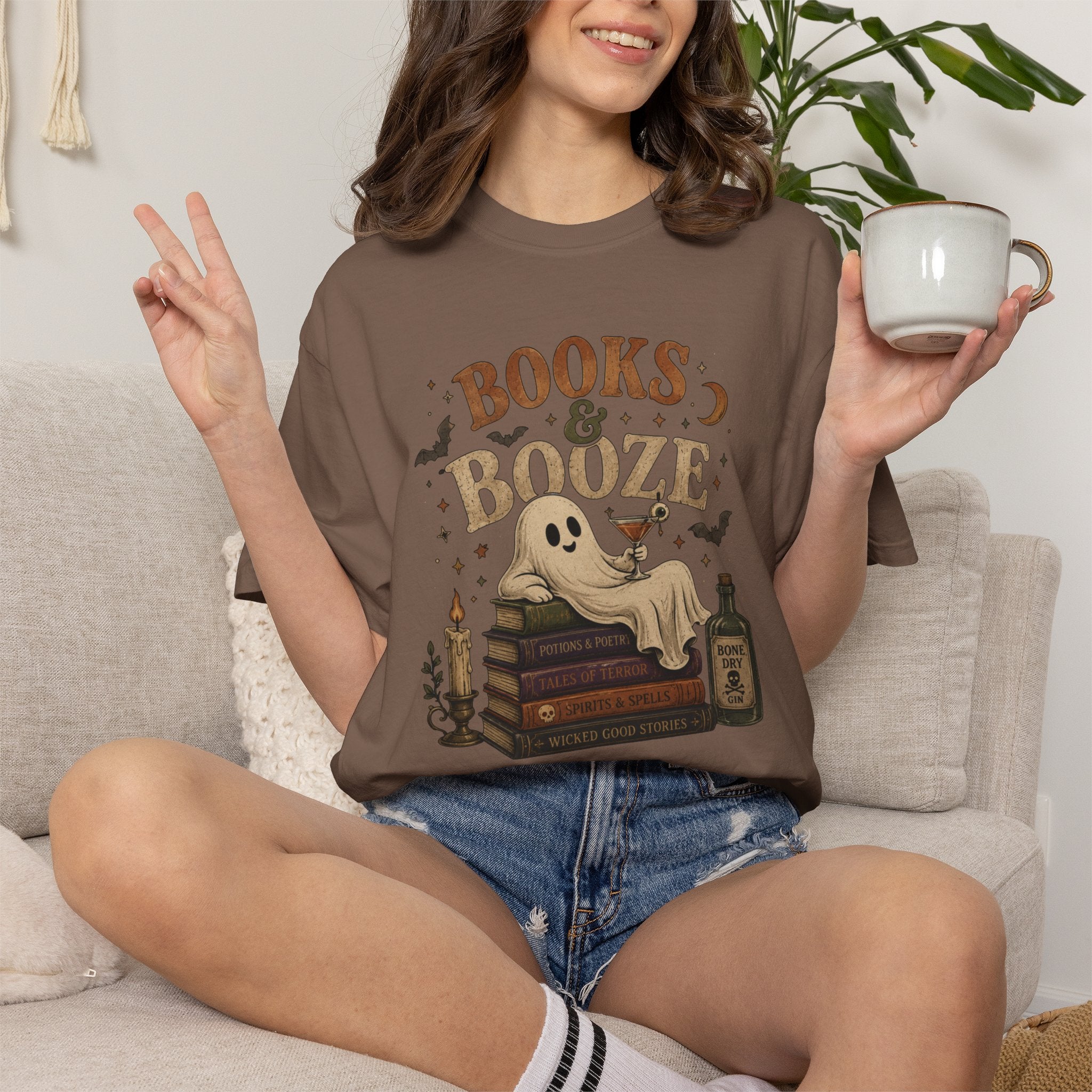 Books & Booze Halloween Shirt