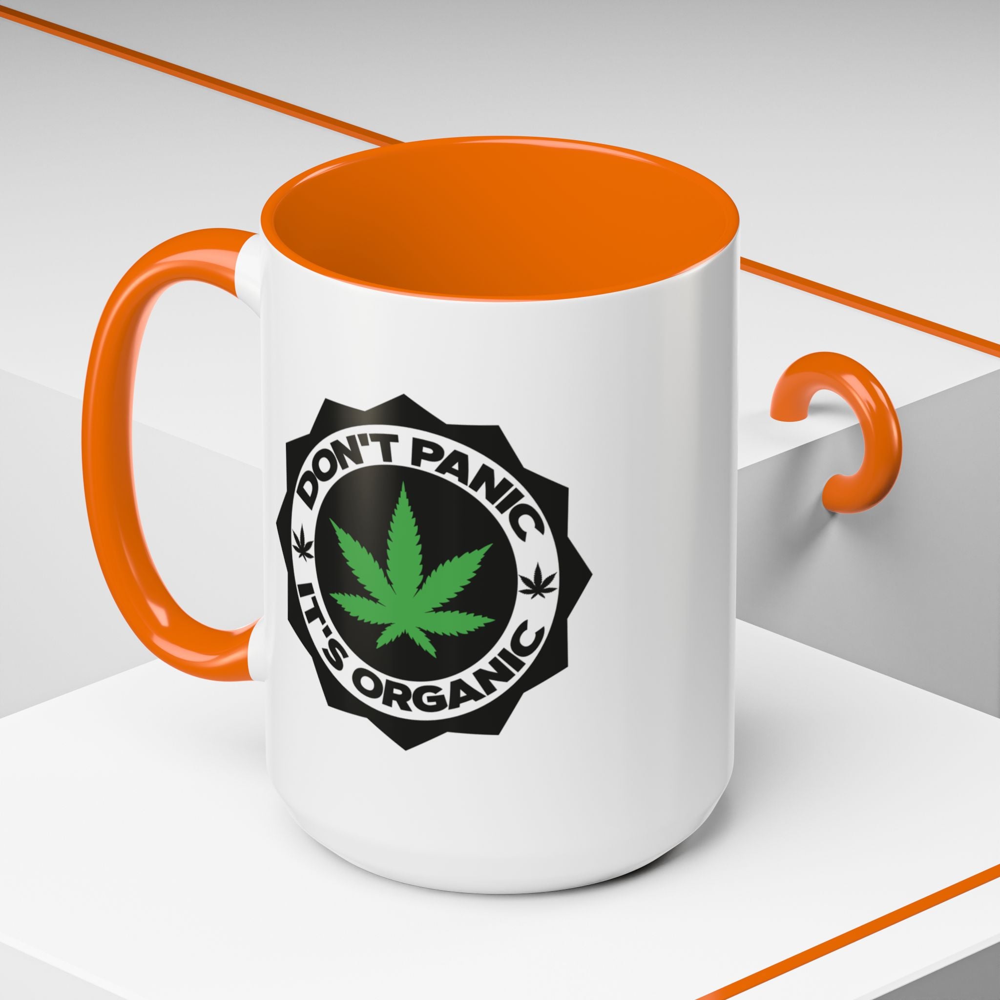 Don't Panic, It's Organic Marijuana Pun Mug - Saunni Bee - 420 Friendly