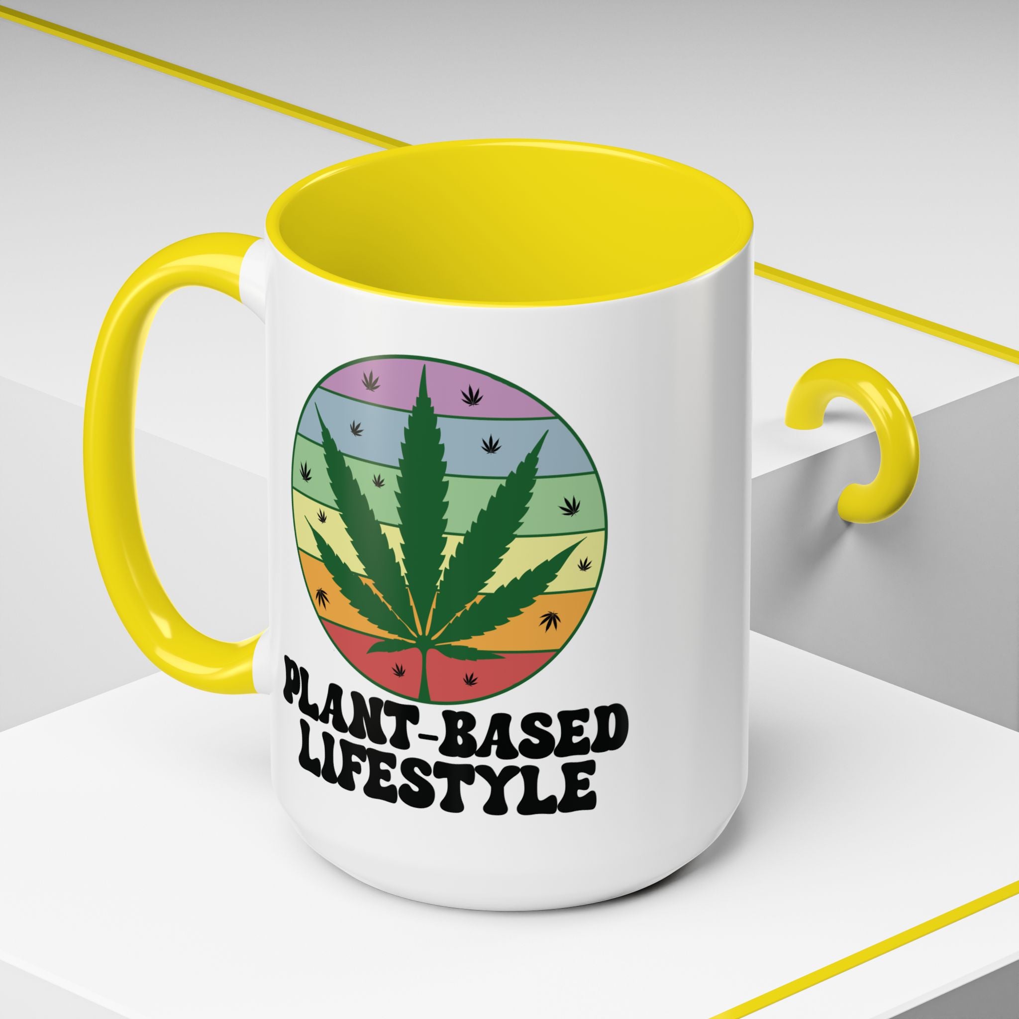 Plant-Based Lifestyle Retro Weed Pun Mug