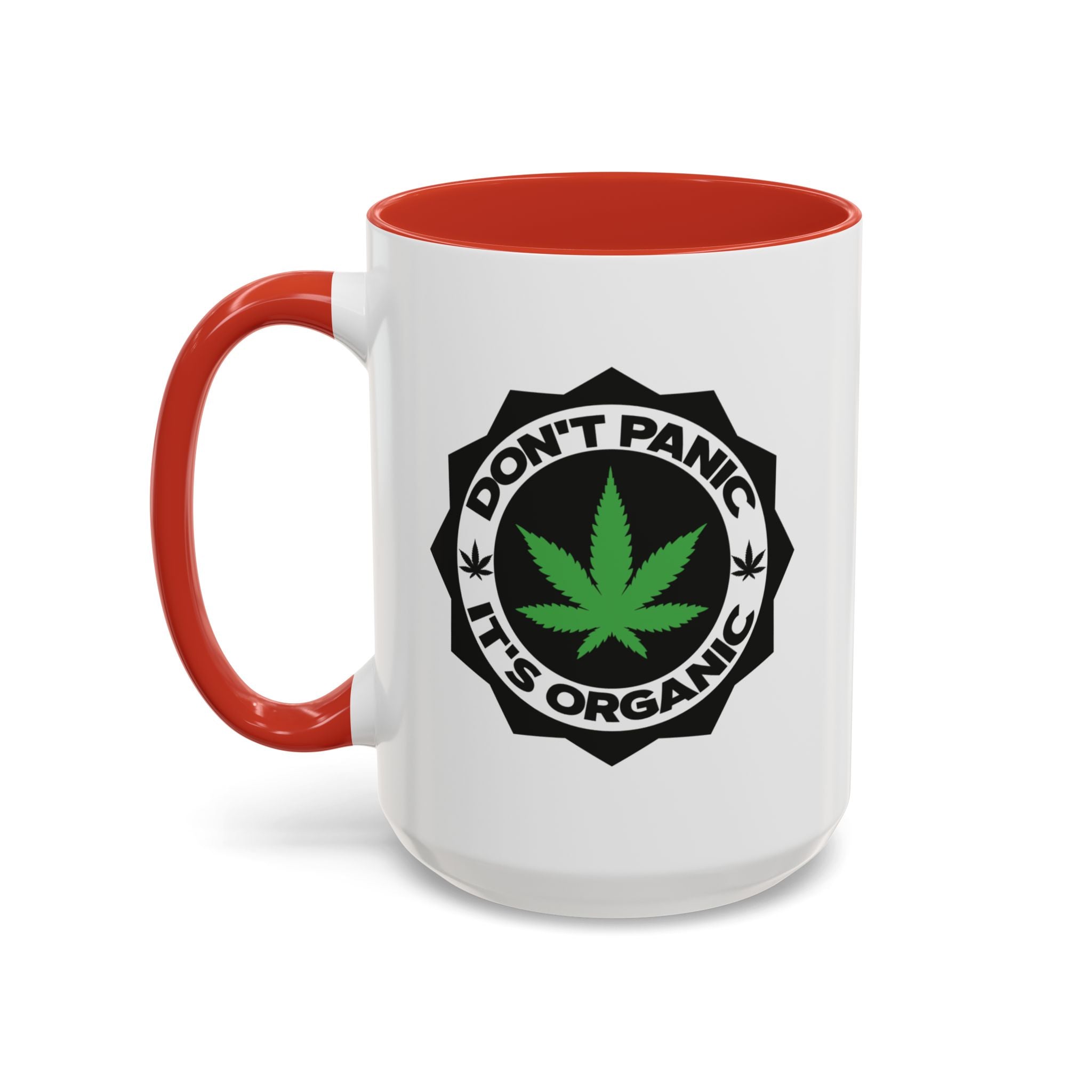 Don't Panic, It's Organic Marijuana Pun Mug - Saunni Bee - 420 Friendly