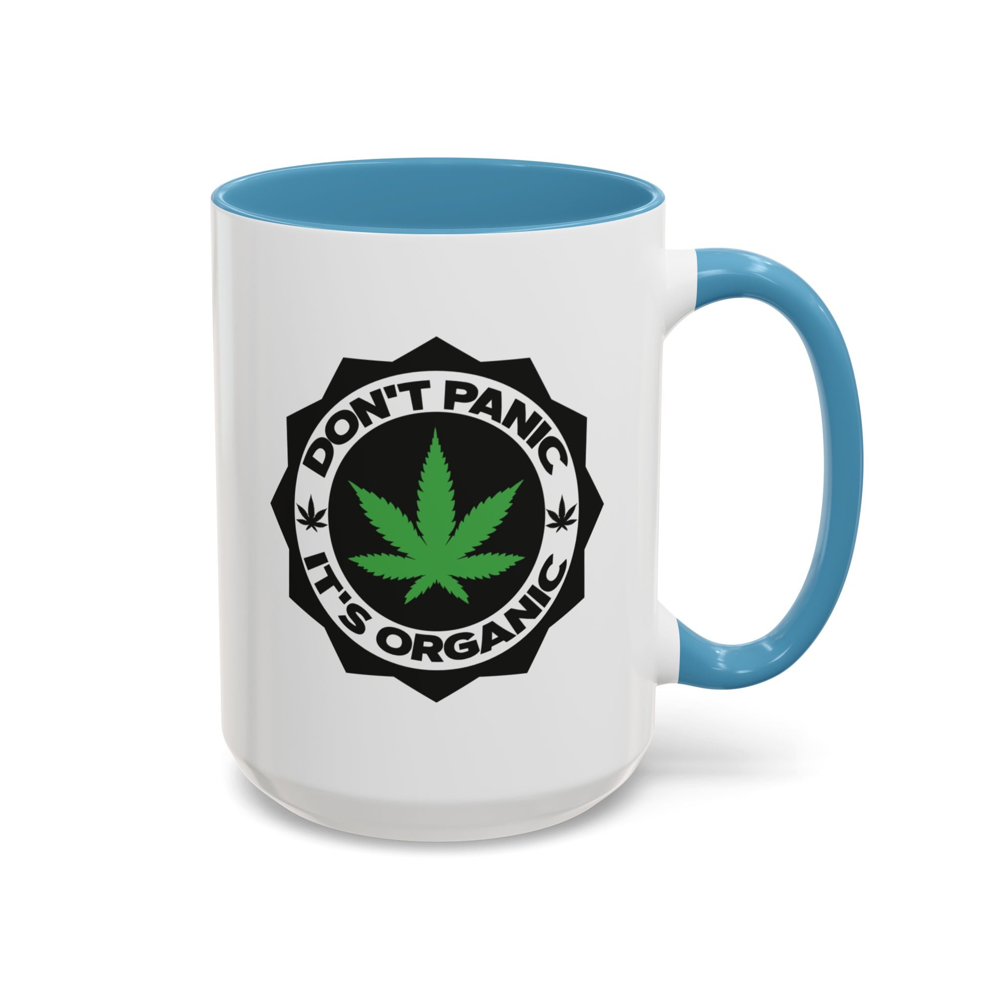 Don't Panic, It's Organic Marijuana Pun Mug - Saunni Bee - 420 Friendly