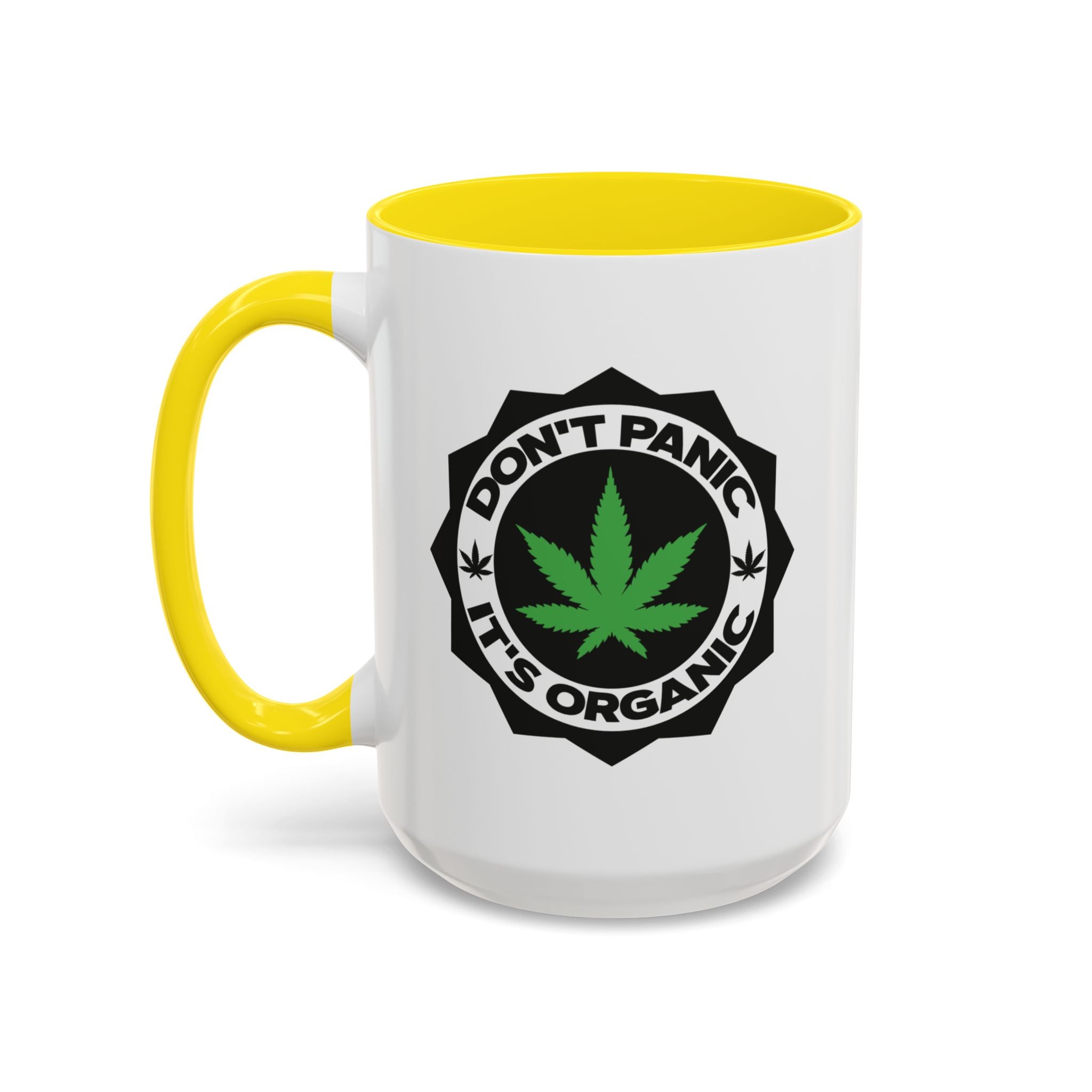 Don't Panic, It's Organic Marijuana Pun Mug - Saunni Bee - 420 Friendly