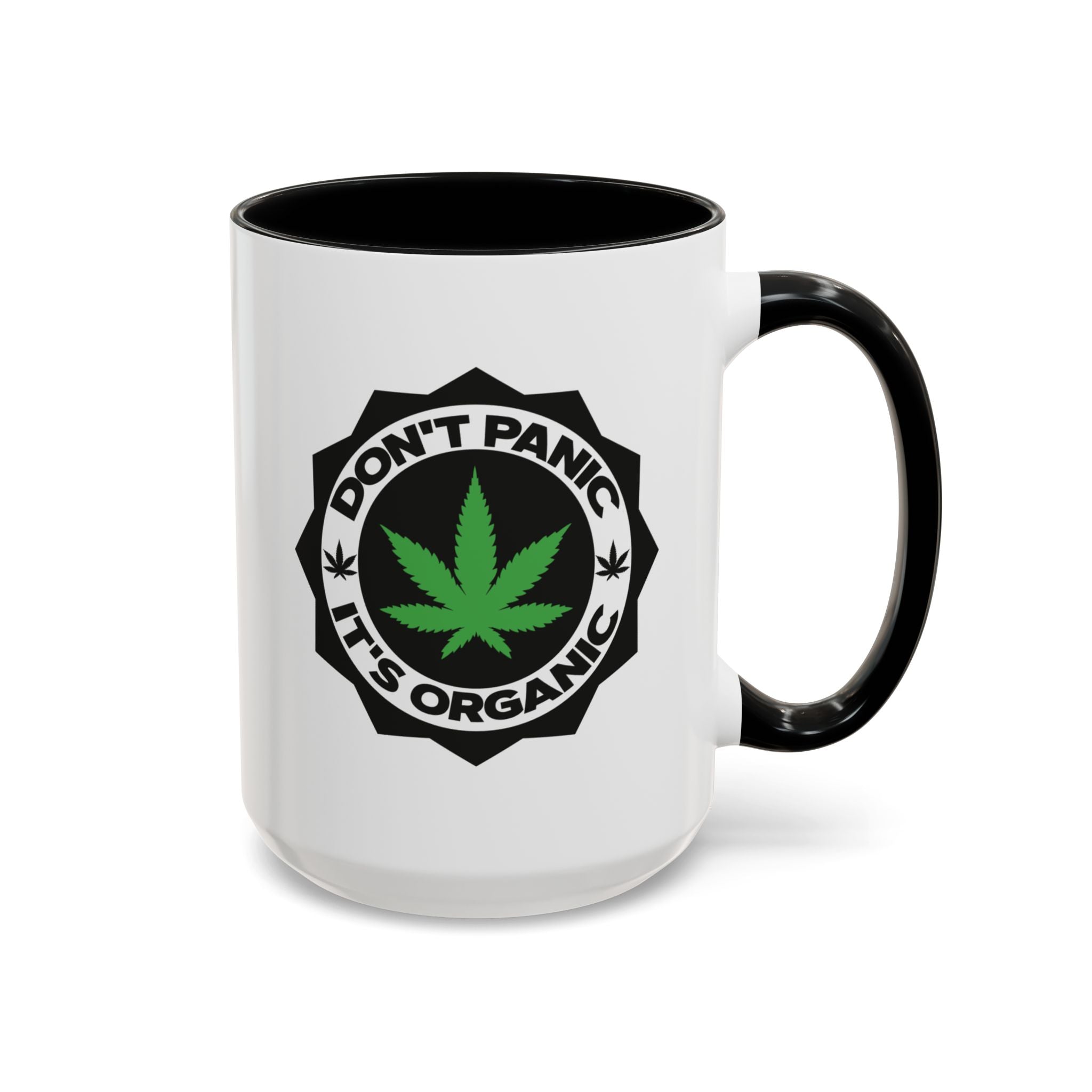 Don't Panic, It's Organic Marijuana Pun Mug - Saunni Bee - 420 Friendly