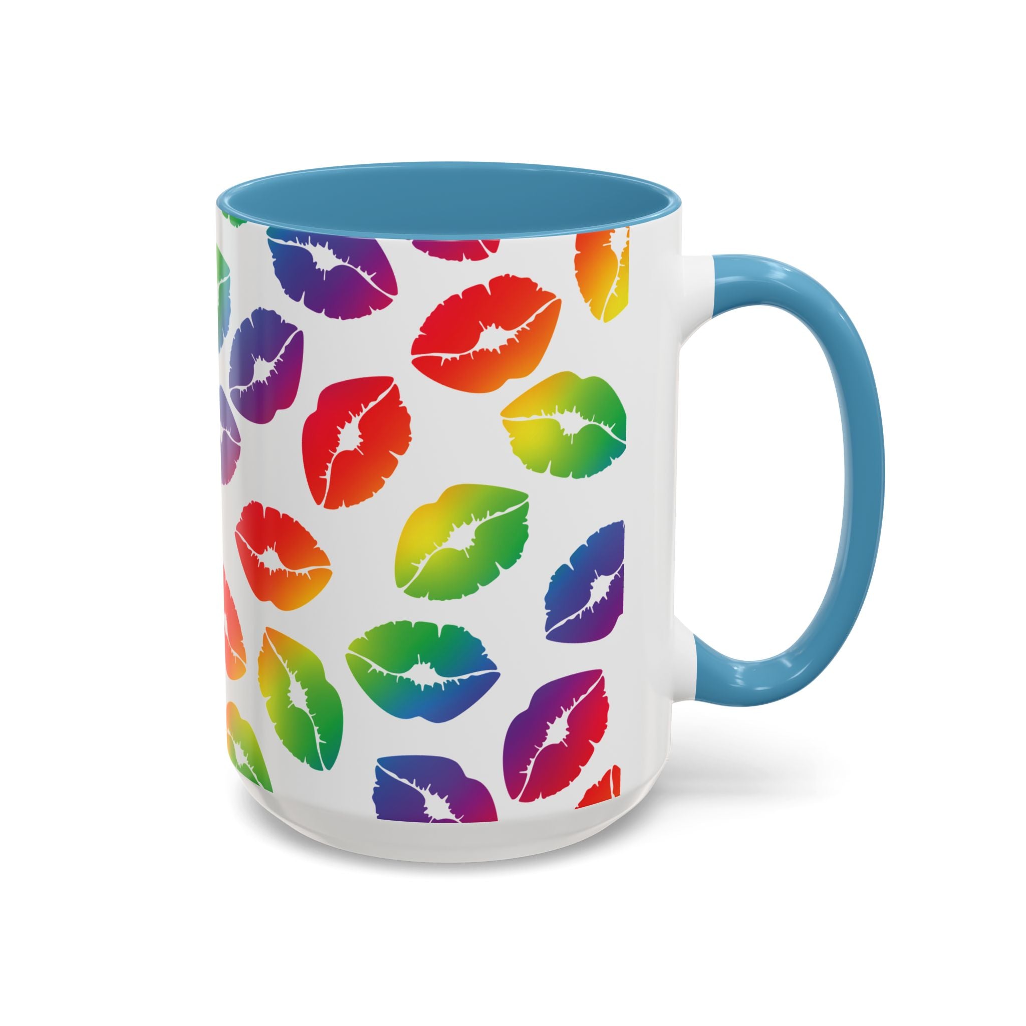Rainbow Kisses Pride Mug – LGBTQ+ Coffee Mug - Saunni Bee - Pride