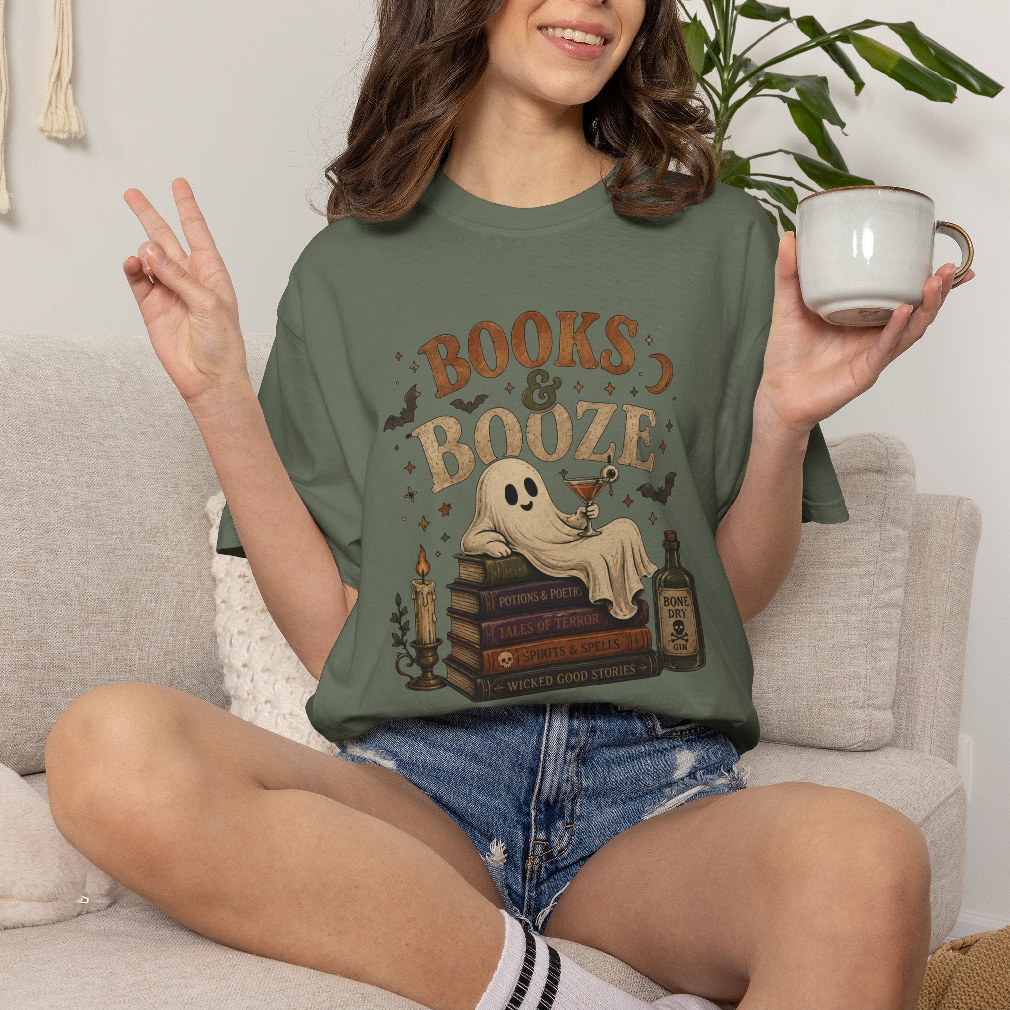 Books & Booze Halloween Shirt