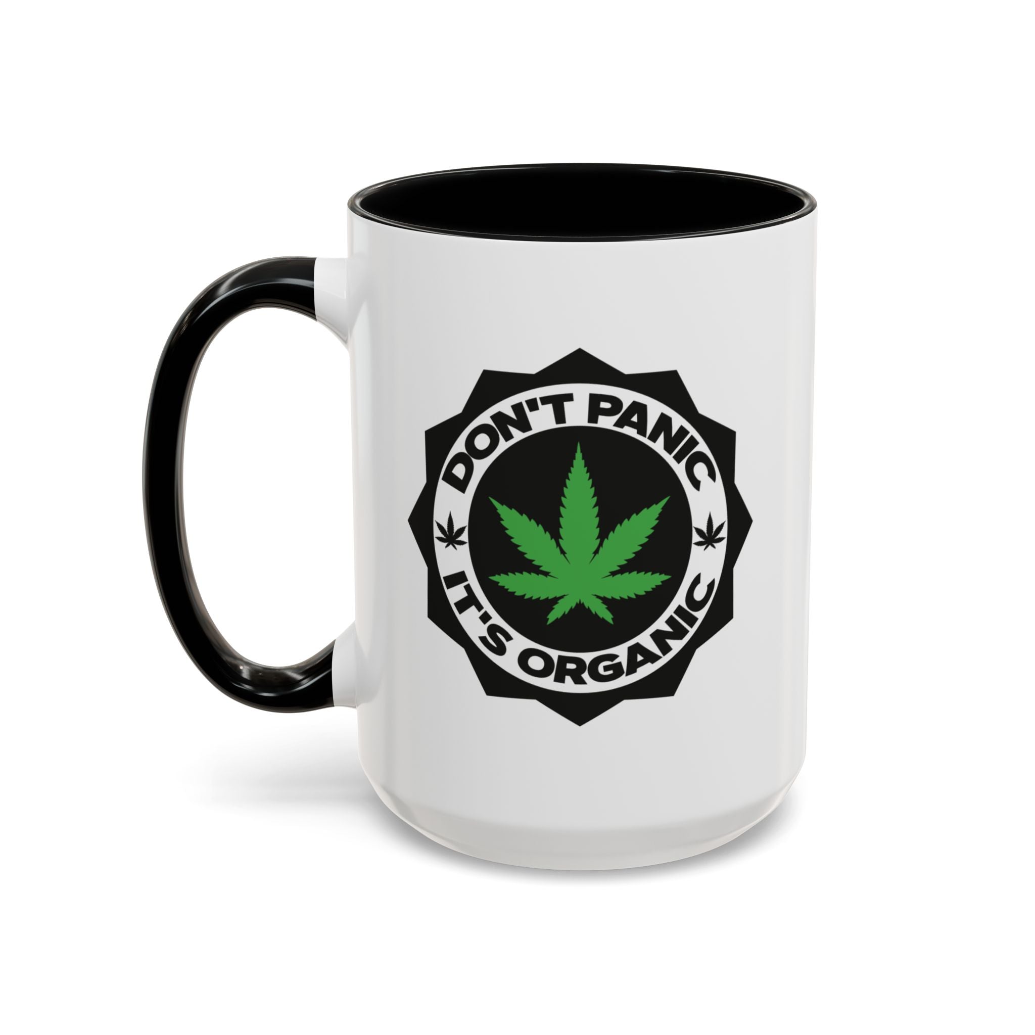 Don't Panic, It's Organic Marijuana Pun Mug - Saunni Bee - 420 Friendly
