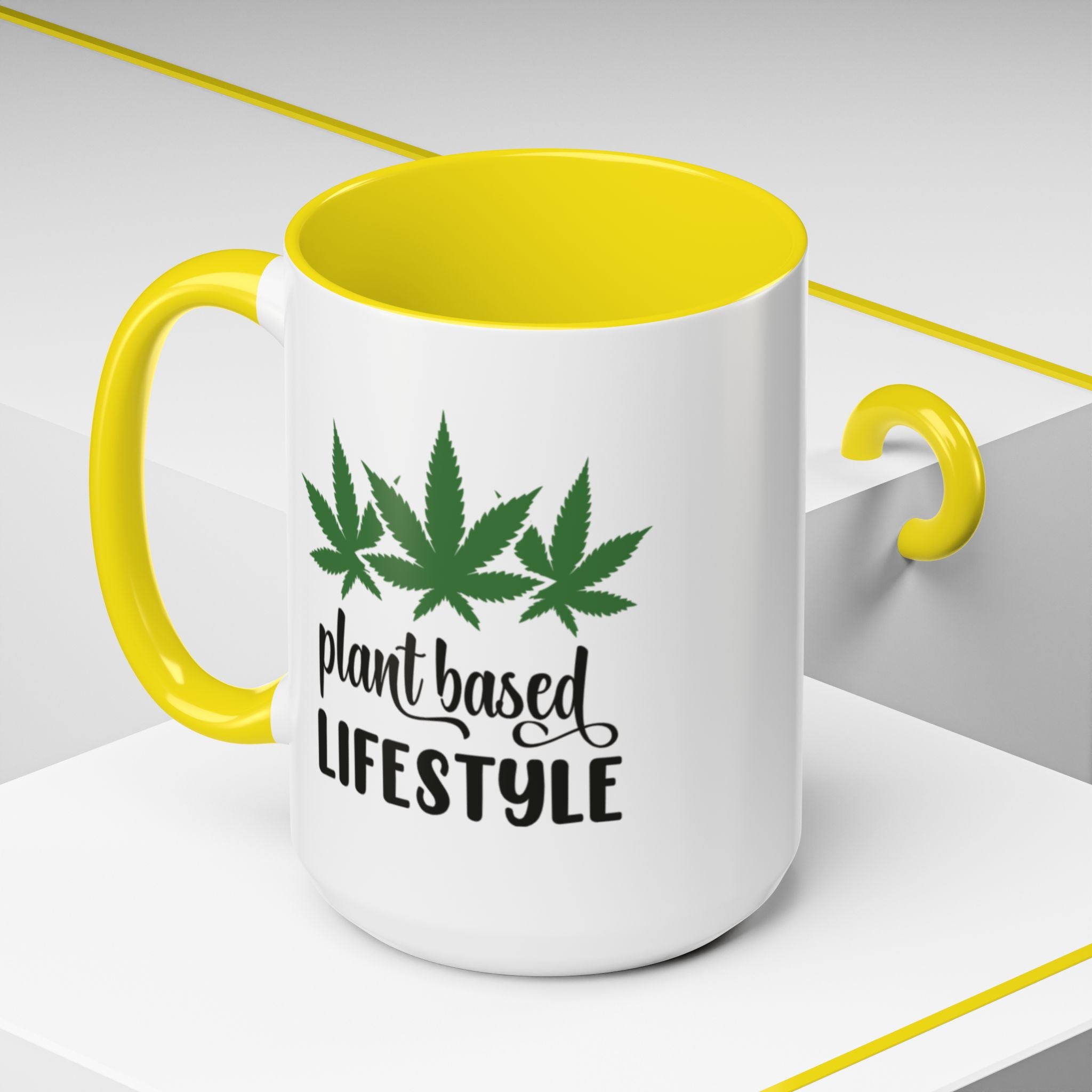 Plantbased Lifestyle Marijuana Pun Mug - Saunni Bee - 420 Friendly