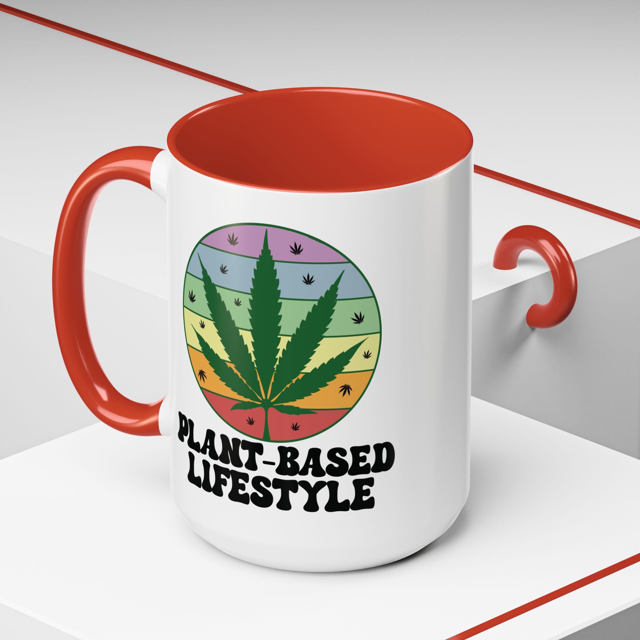 Plant-Based Lifestyle Retro Weed Pun Mug