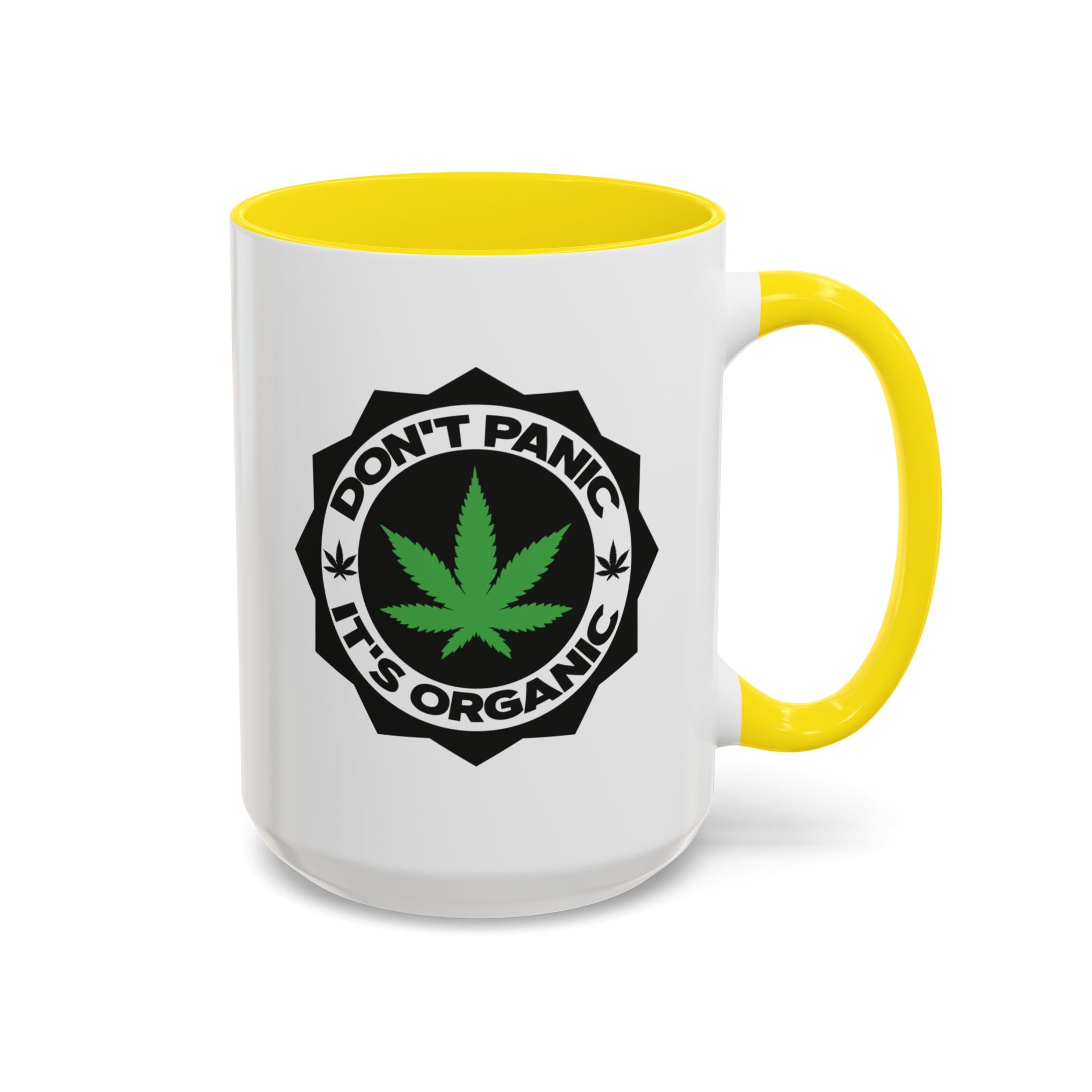 Don't Panic, It's Organic Marijuana Pun Mug - Saunni Bee - 420 Friendly