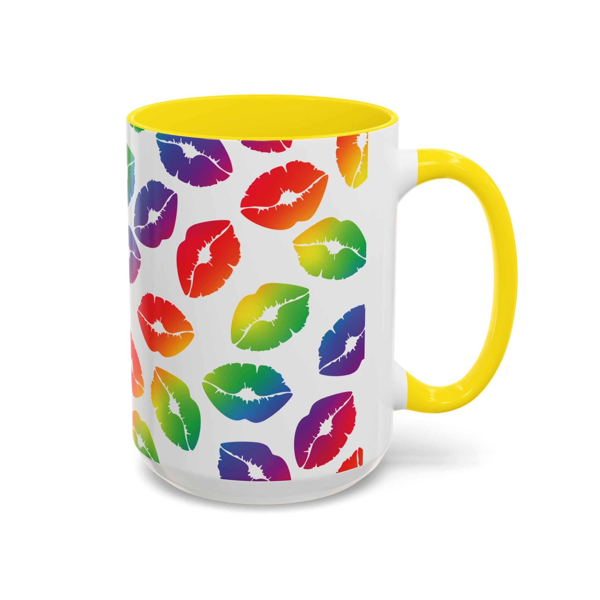 Rainbow Kisses Pride Mug – LGBTQ+ Coffee Mug - Saunni Bee - Pride